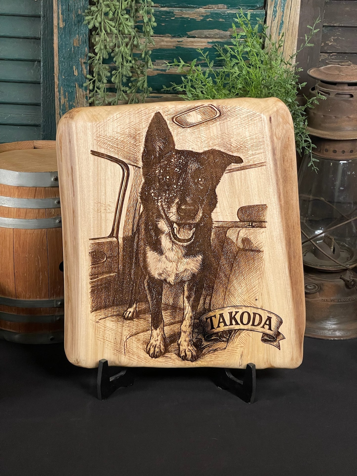 Custom Salvaged Wood Pet Engraving