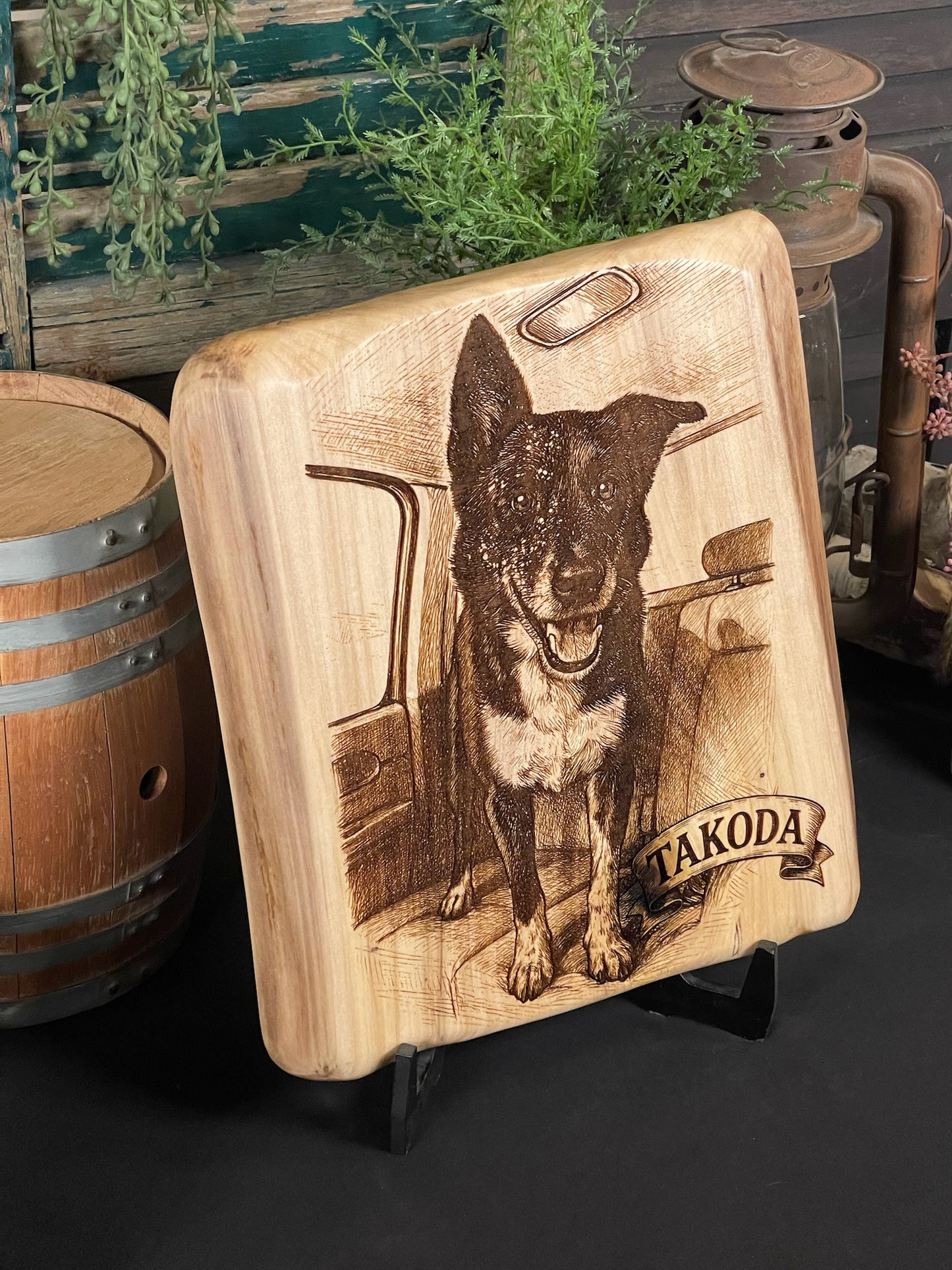 Custom Salvaged Wood Pet Engraving