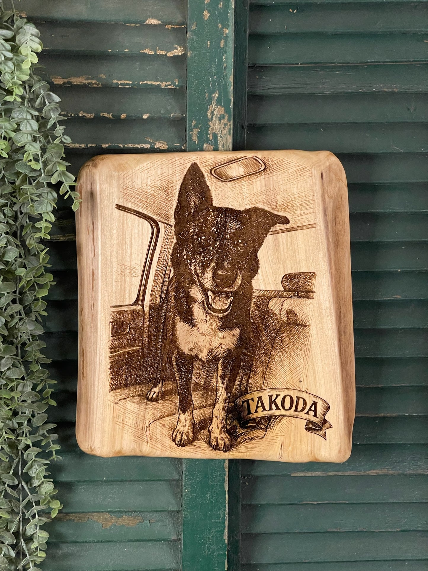 Custom Salvaged Wood Pet Engraving