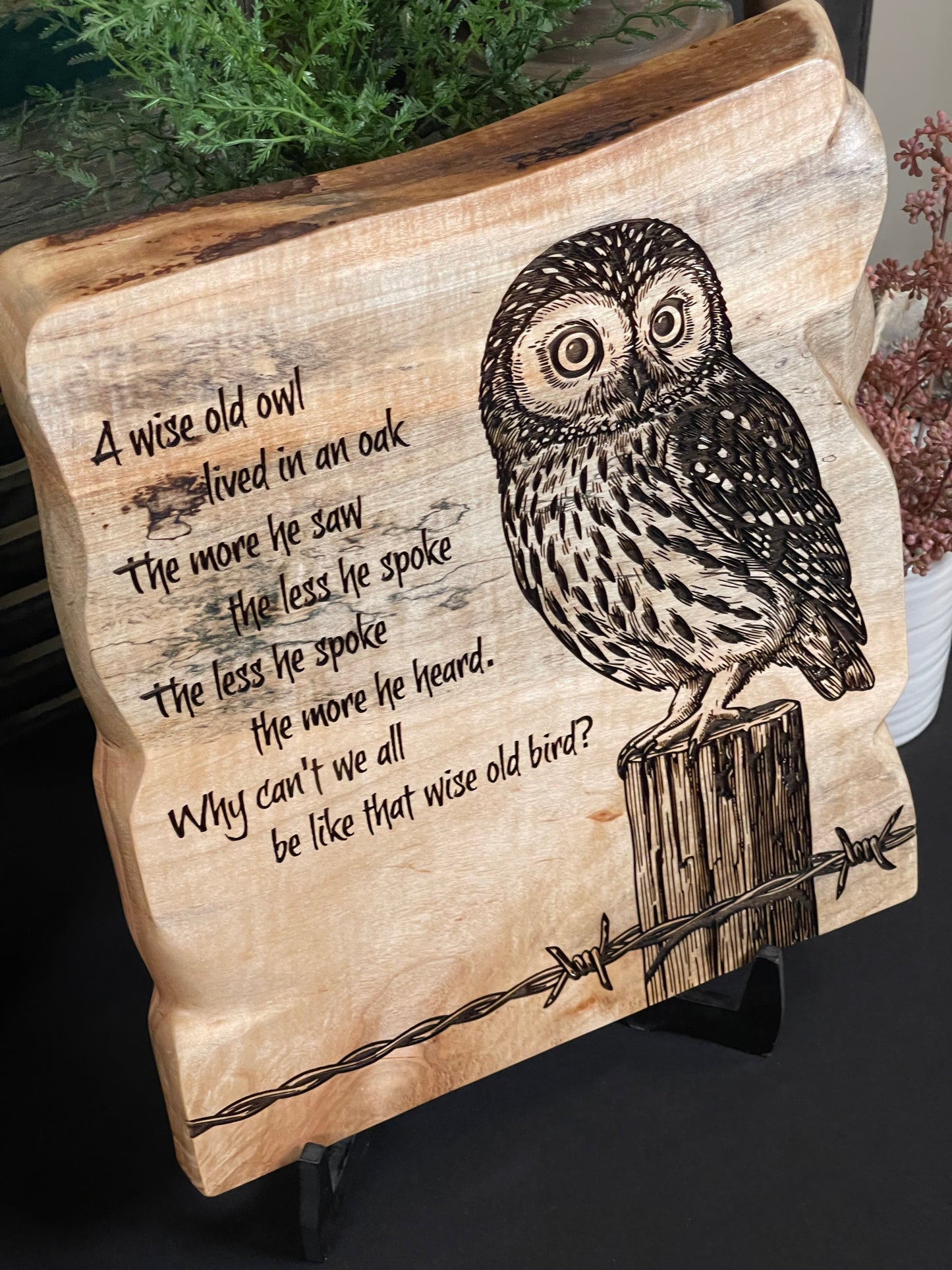 Wise Old Owl on Maple