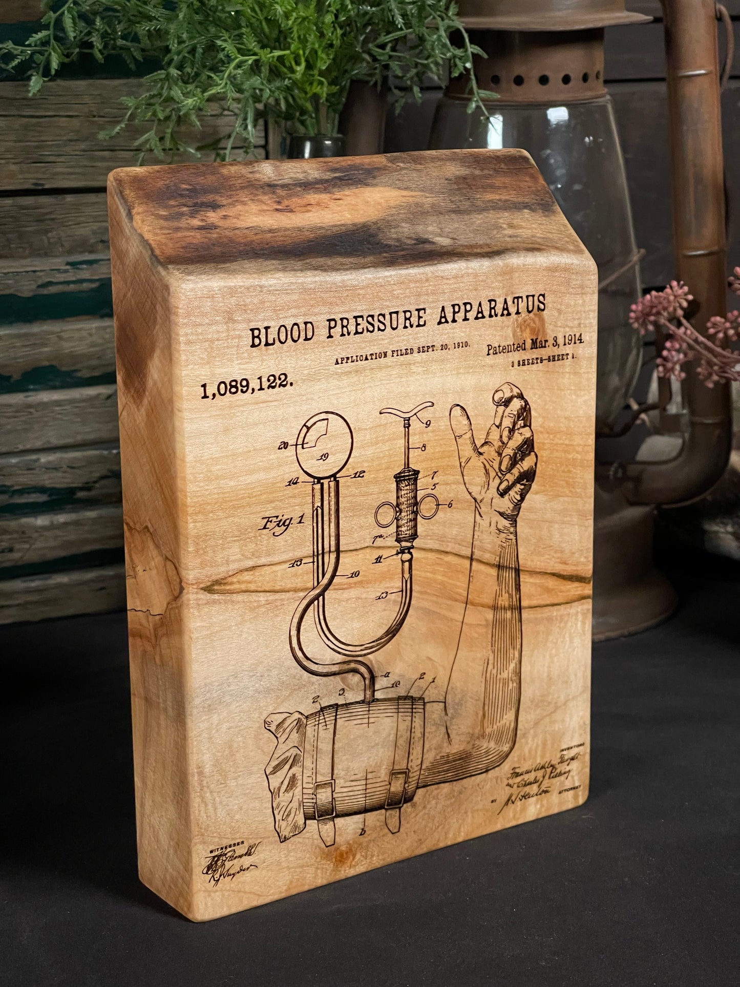 Blood Pressure Aparatus Patent on Maple