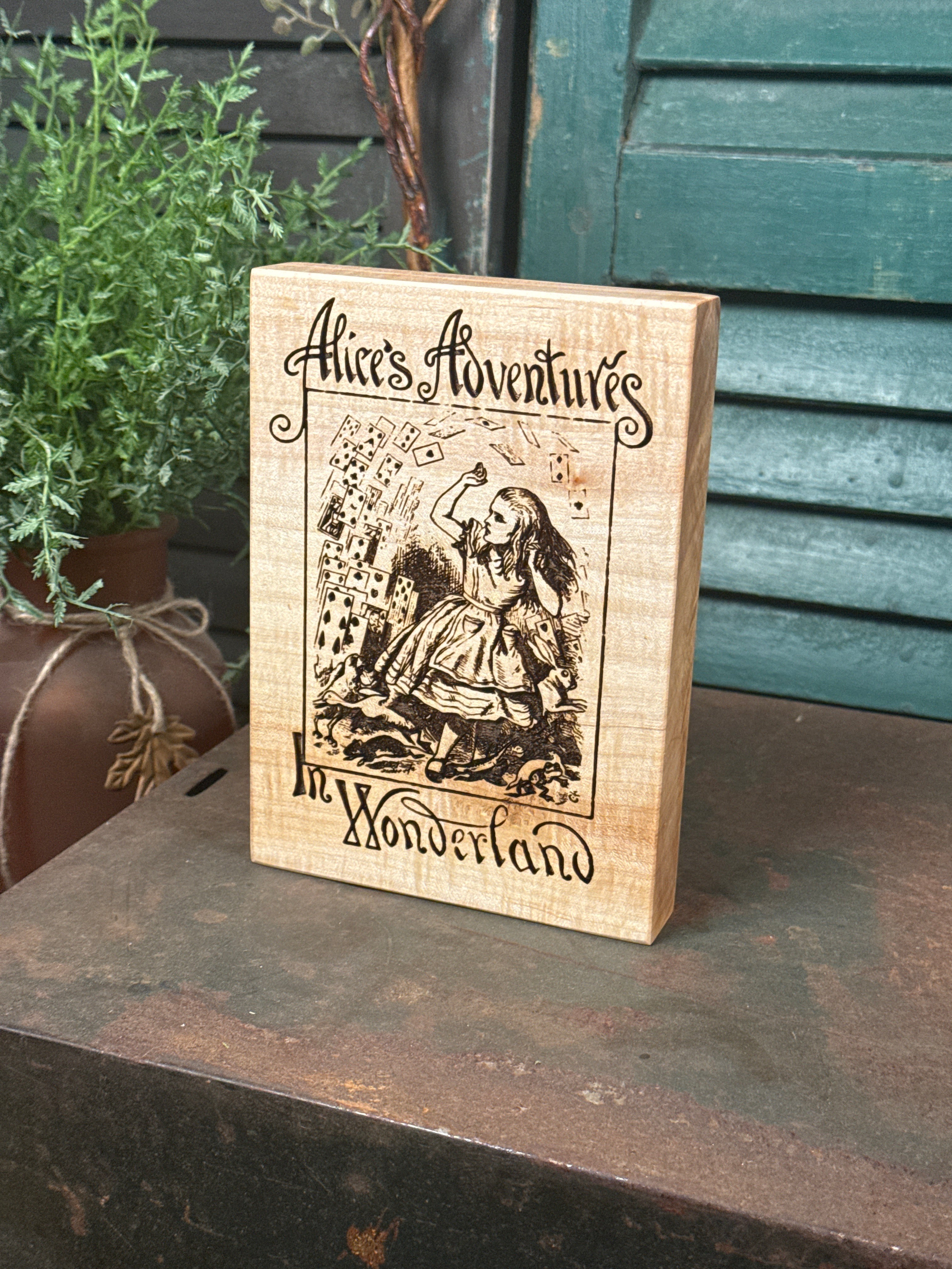 Book - Alice's Adventure in Wonderland on Maple