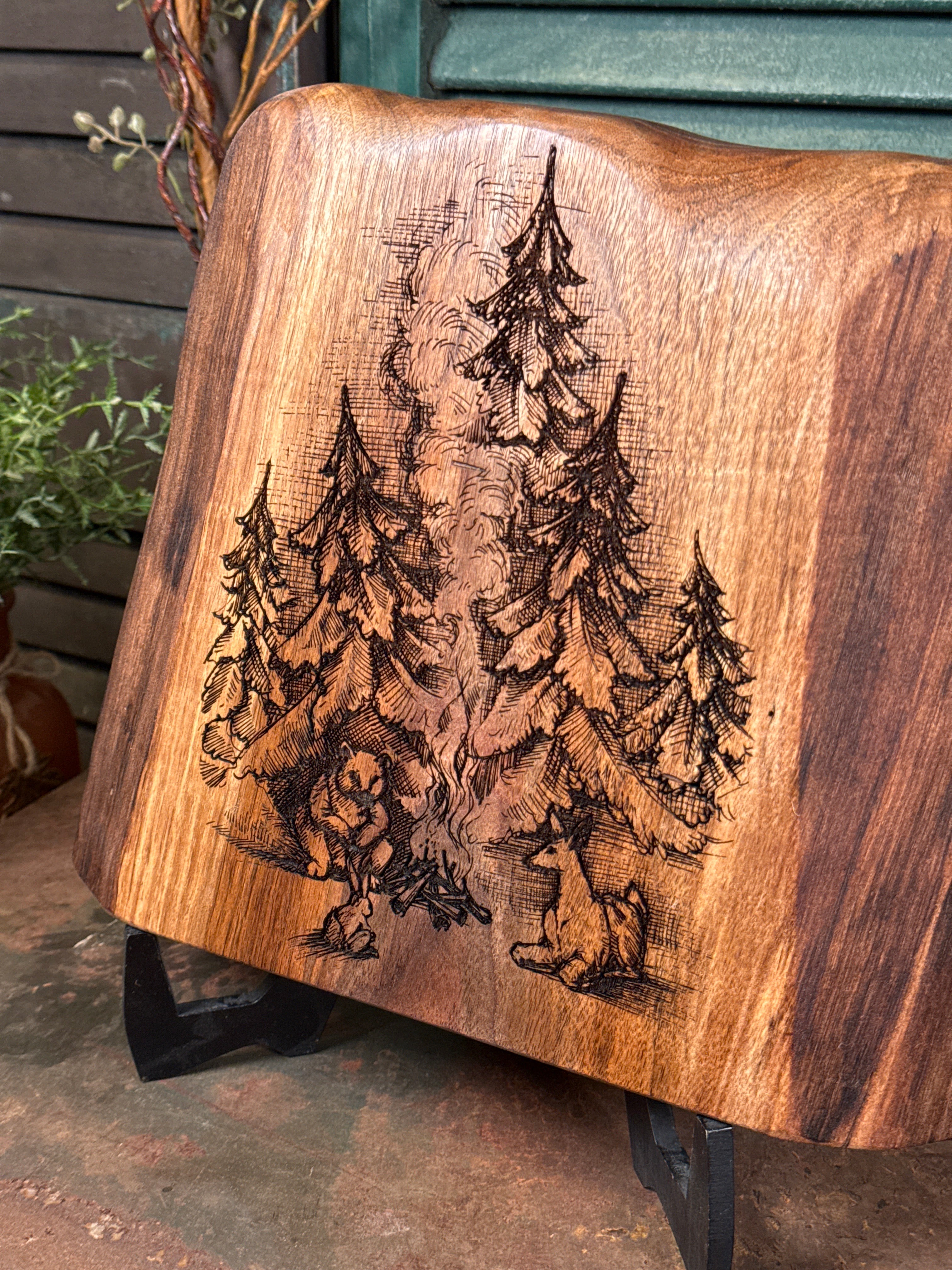 Animal Campfire on Walnut