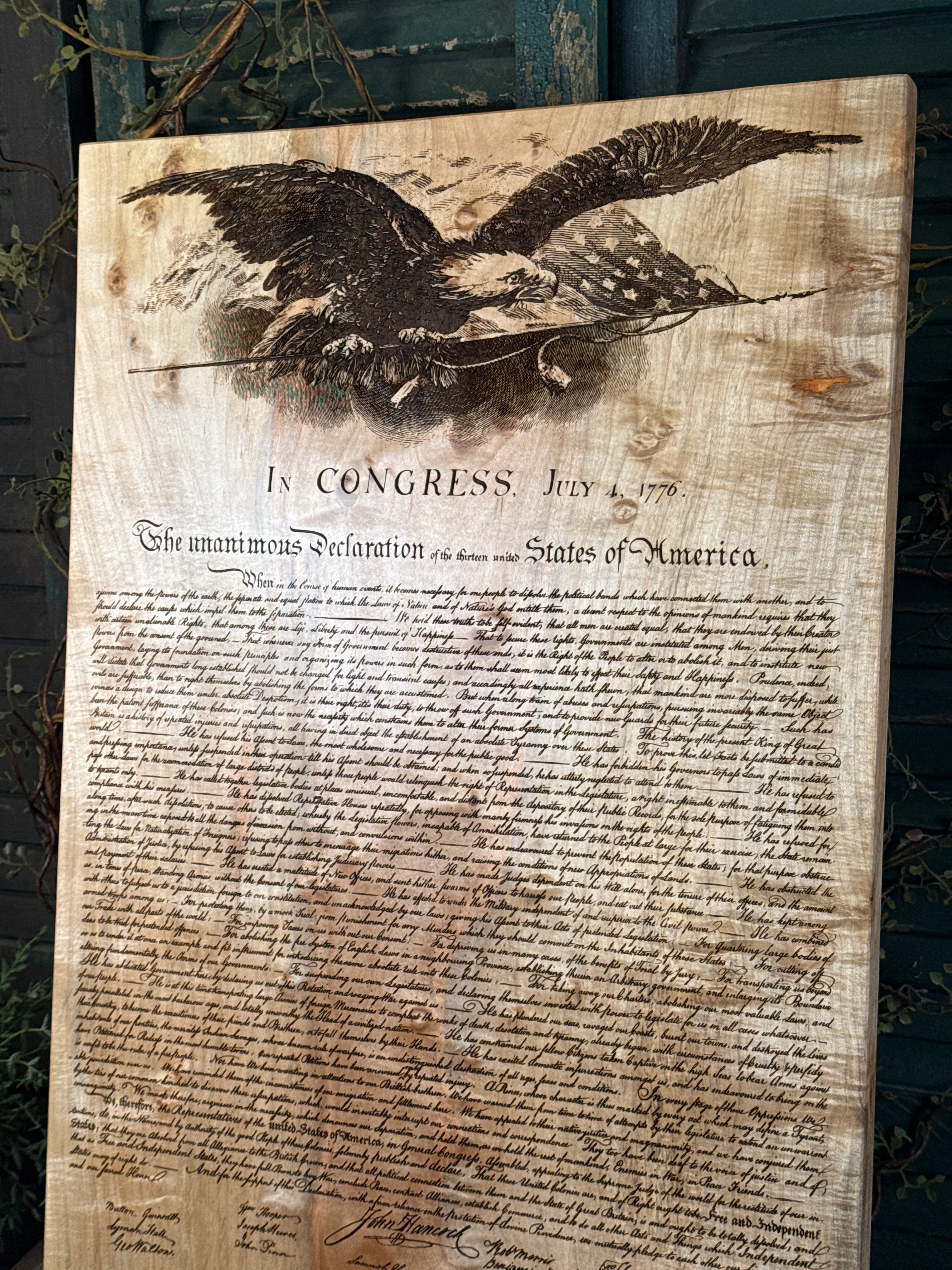 Declaration of Independence on Maple