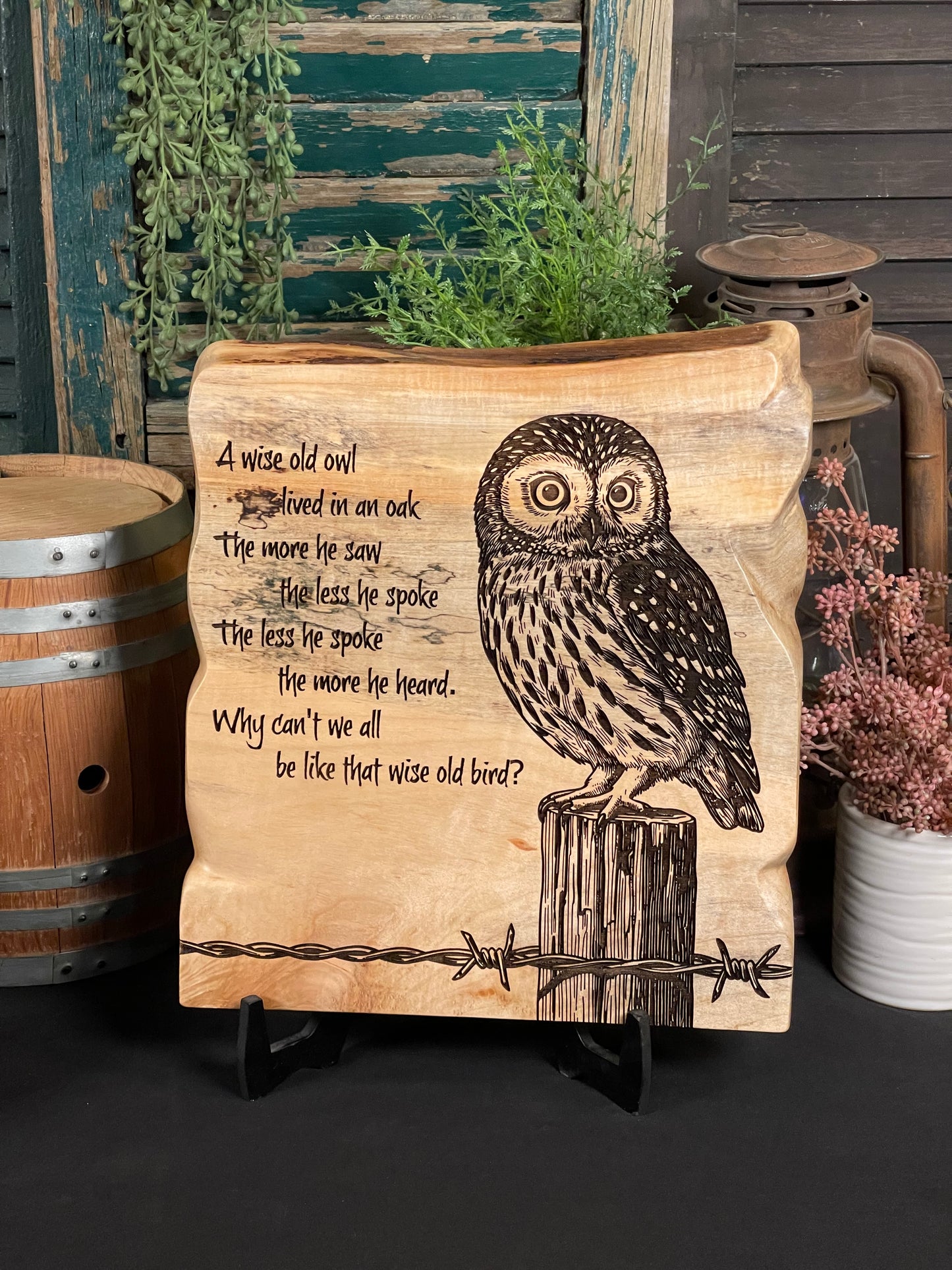 Wise Old Owl on Maple