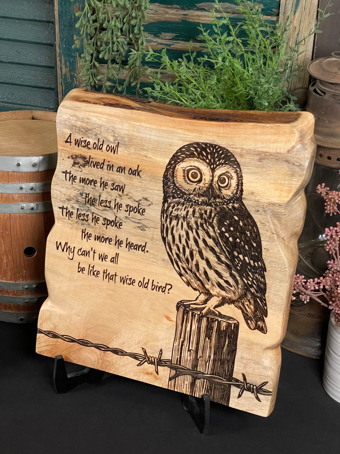 Wise Old Owl on Maple