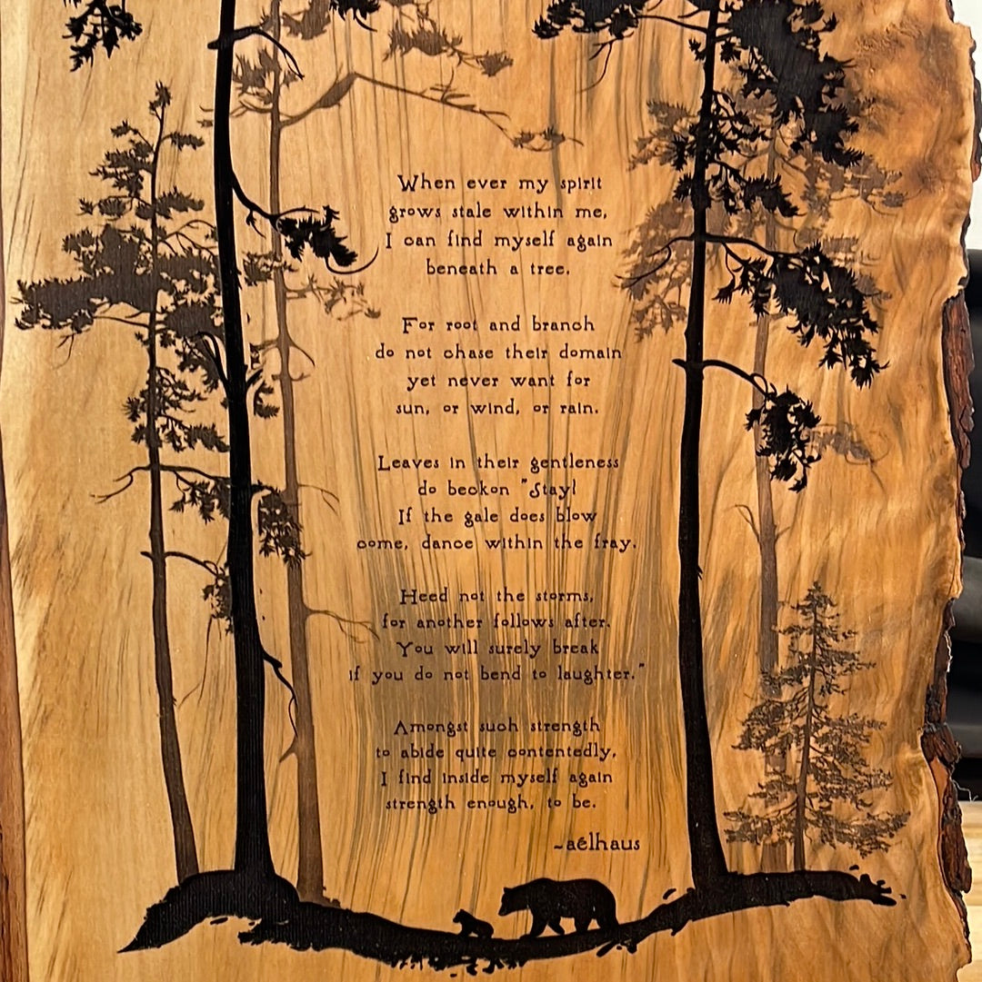 Original Poem: Beneath the Trees.