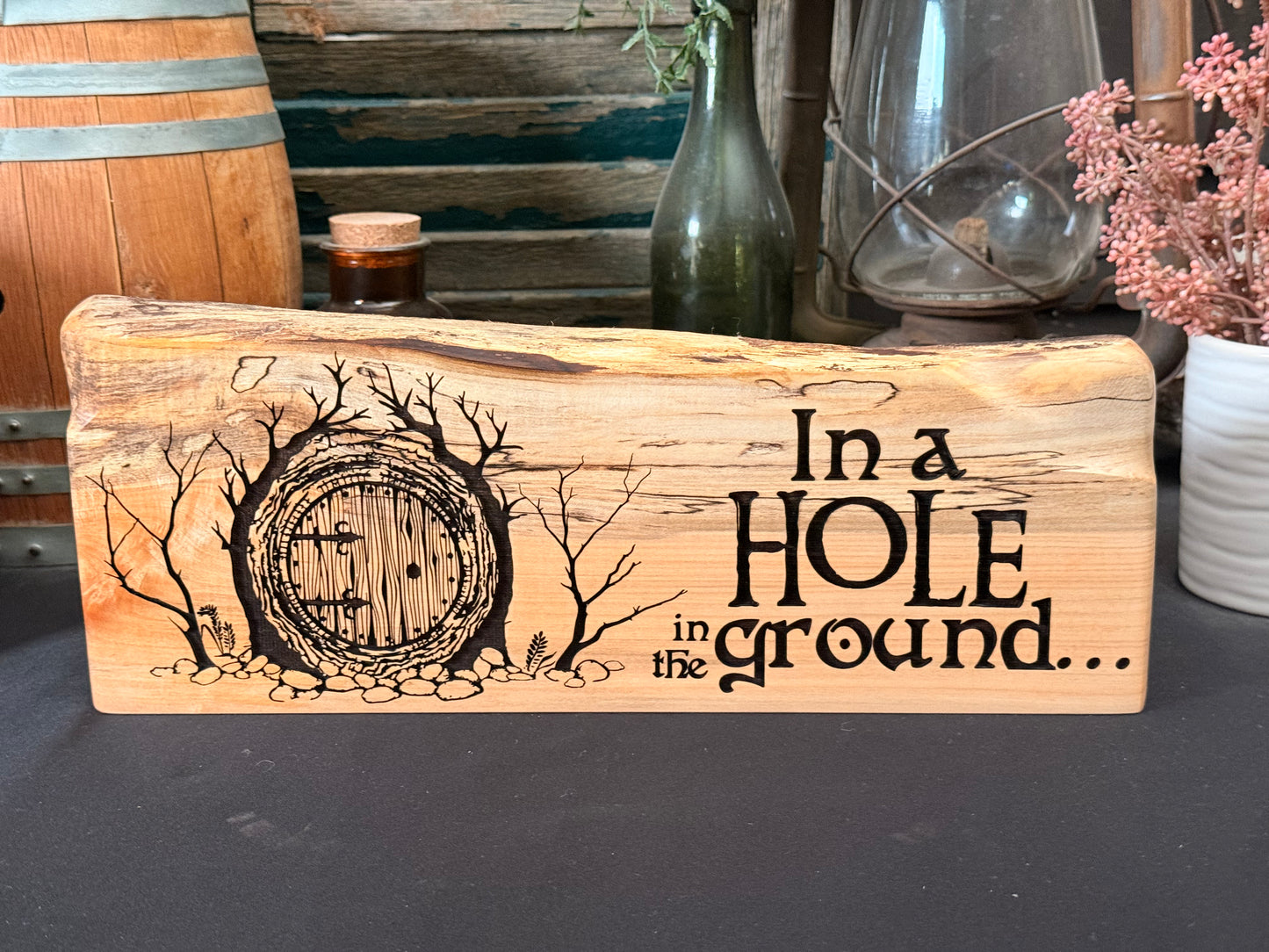 In a hole in the ground... on Maple