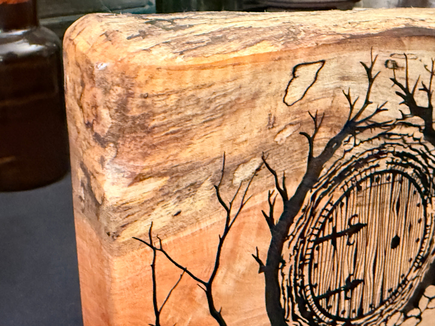 In a hole in the ground... on Maple