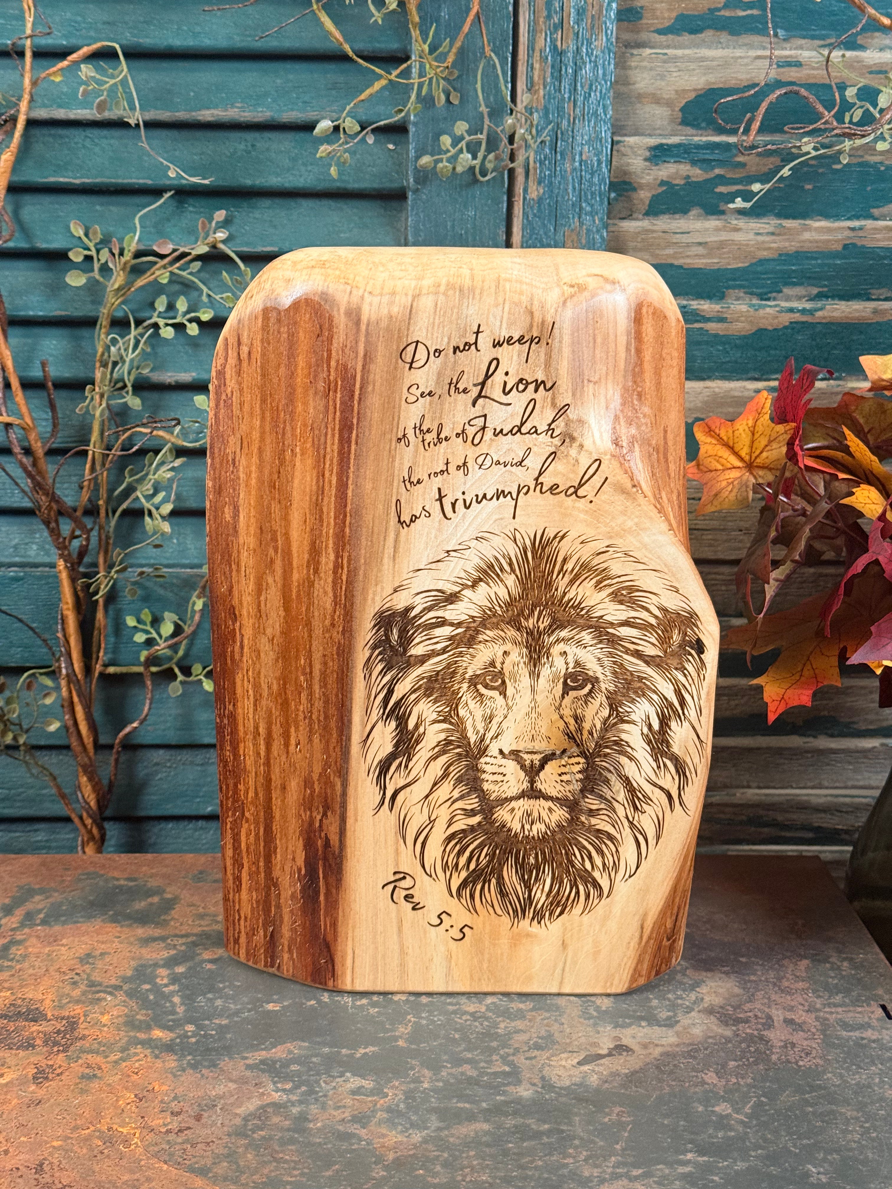 Lion of Judah - Rev 5:5 on Maple