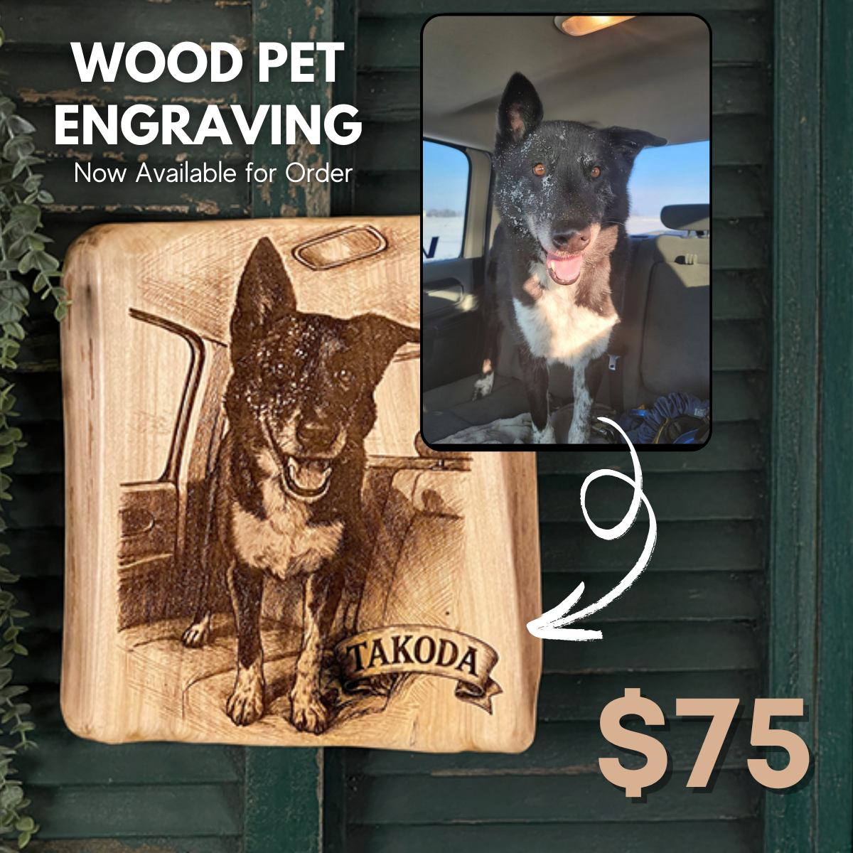 Custom Salvaged Wood Pet Engraving
