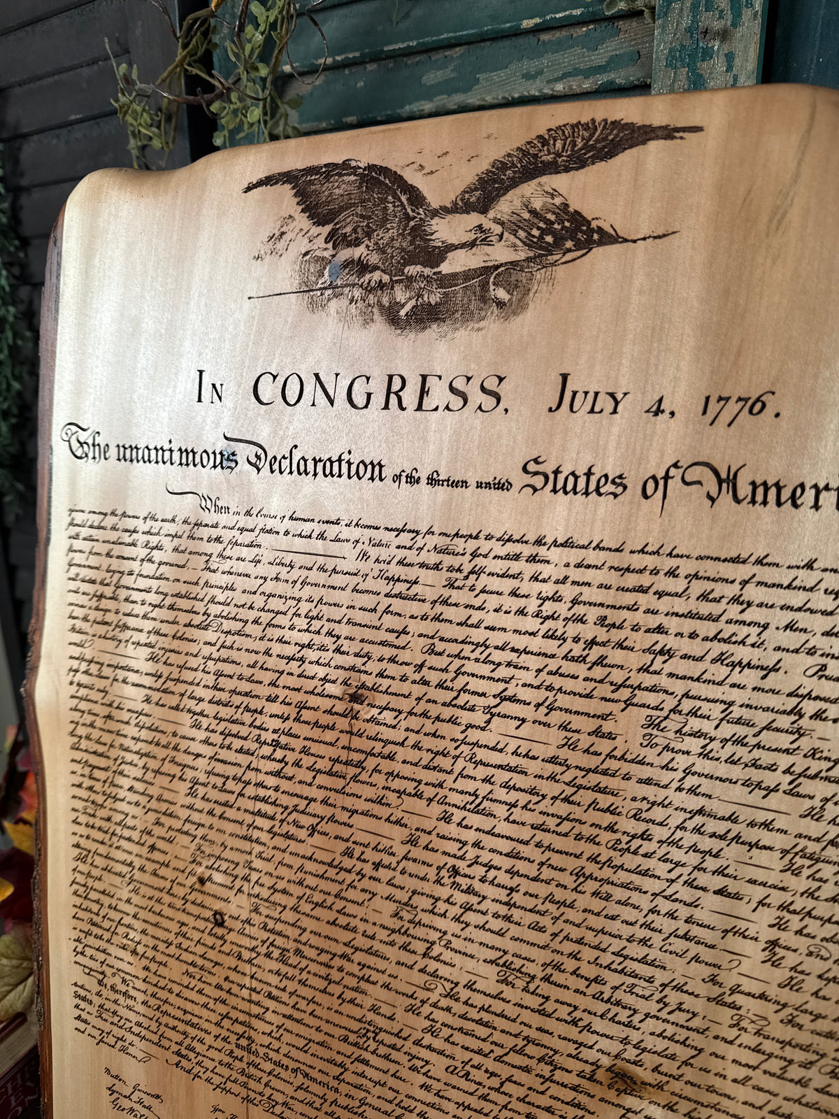 Declaration of Independence on Sweetgum