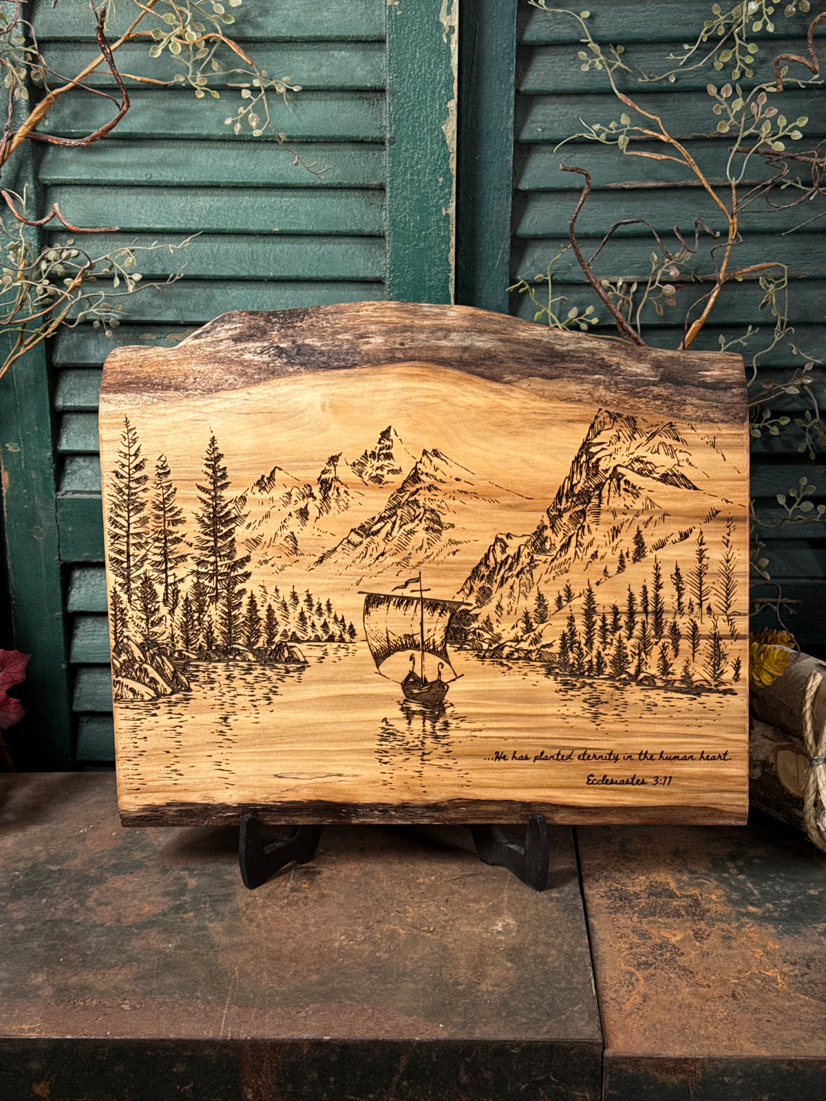 Eternity / Ecclesiastes 3:11 on Spalted Maple