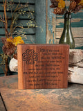 Irish Blessing on Walnut