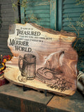 Merrier World on Black Walnut