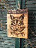 Timber Wolf on Spalted Maple