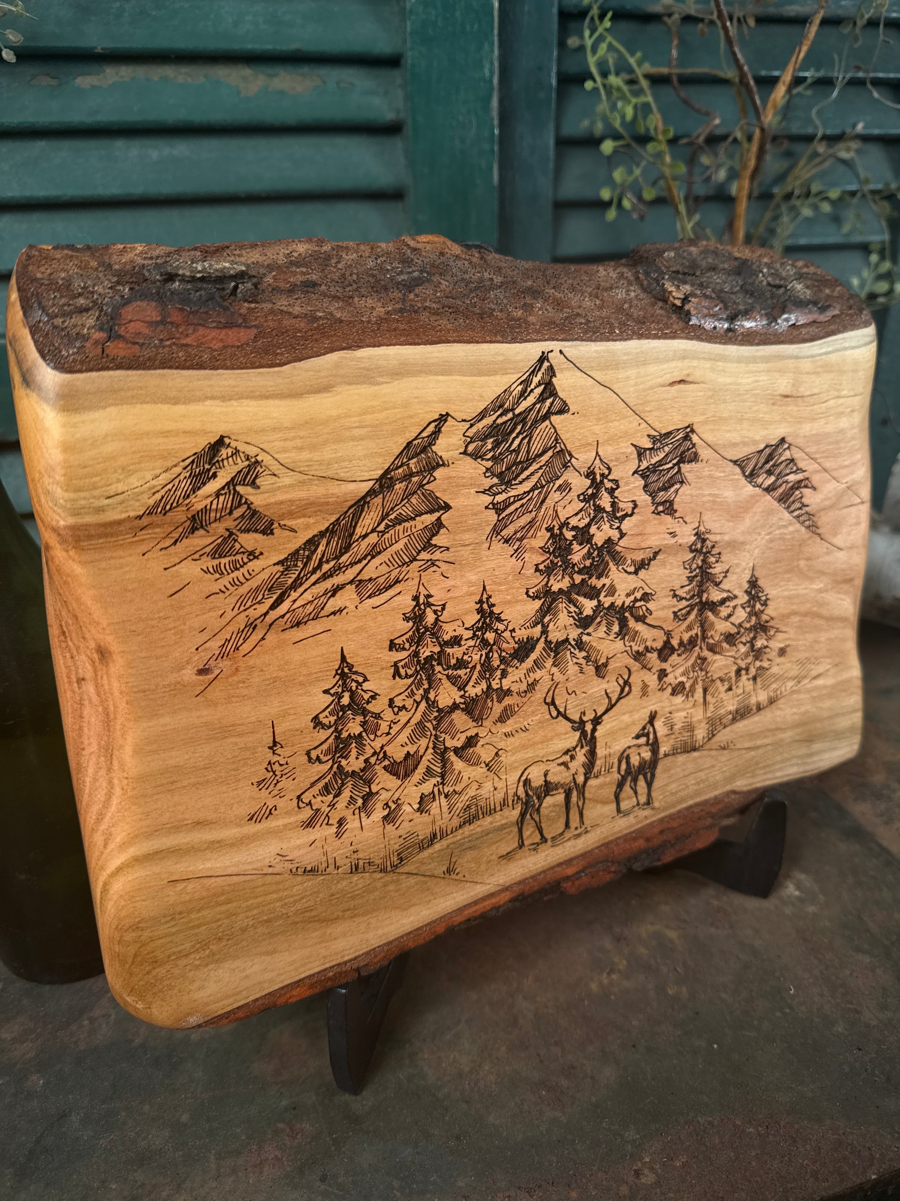 Deer in the Mountains on Cherry