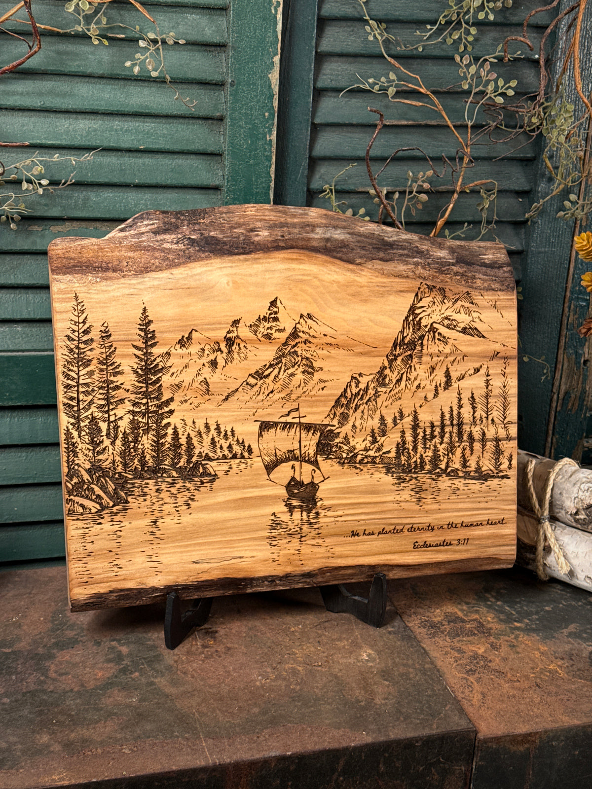 Eternity / Ecclesiastes 3:11 on Spalted Maple