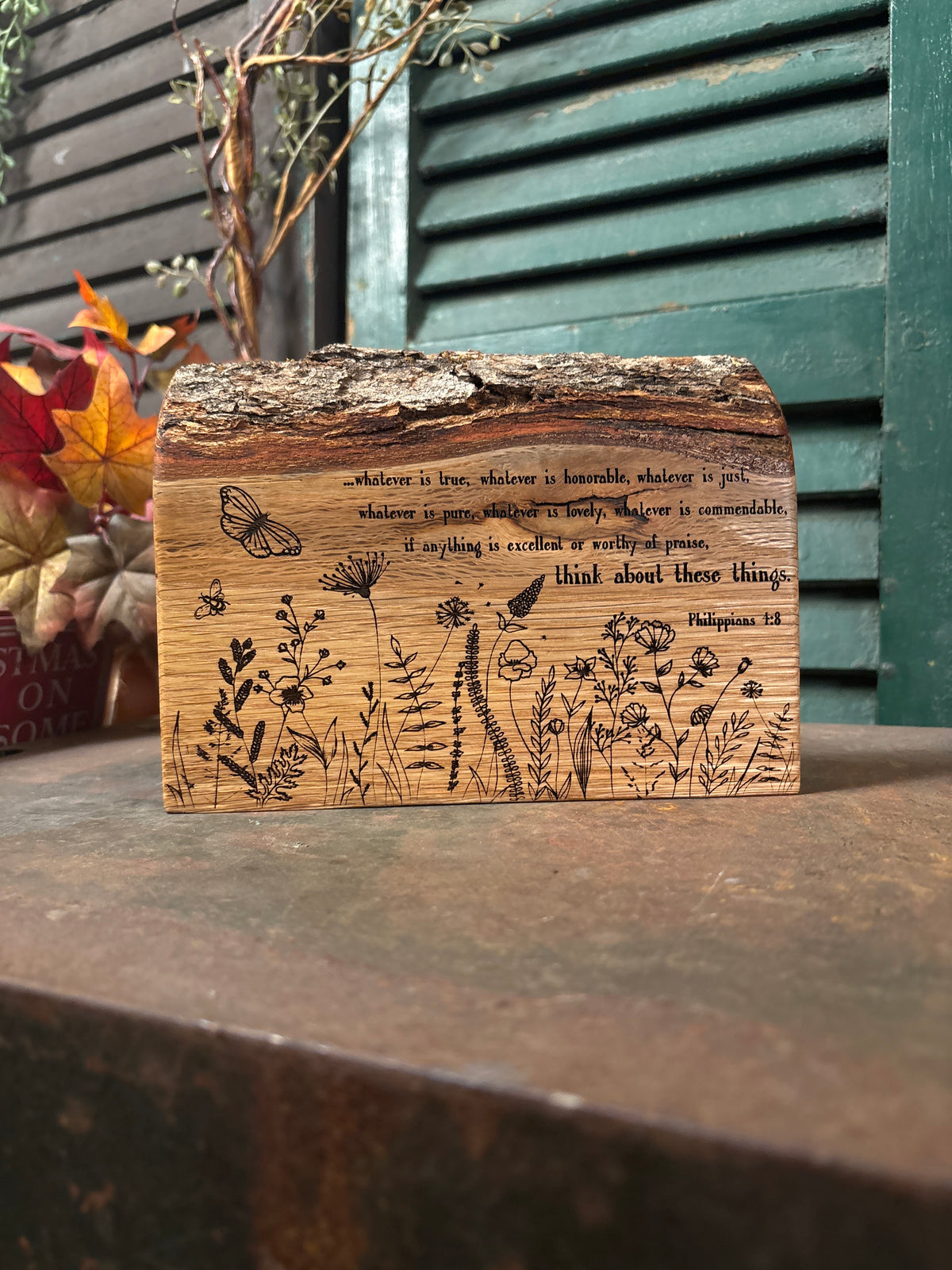 Think about these Things / Philippians 4:8 on Oak