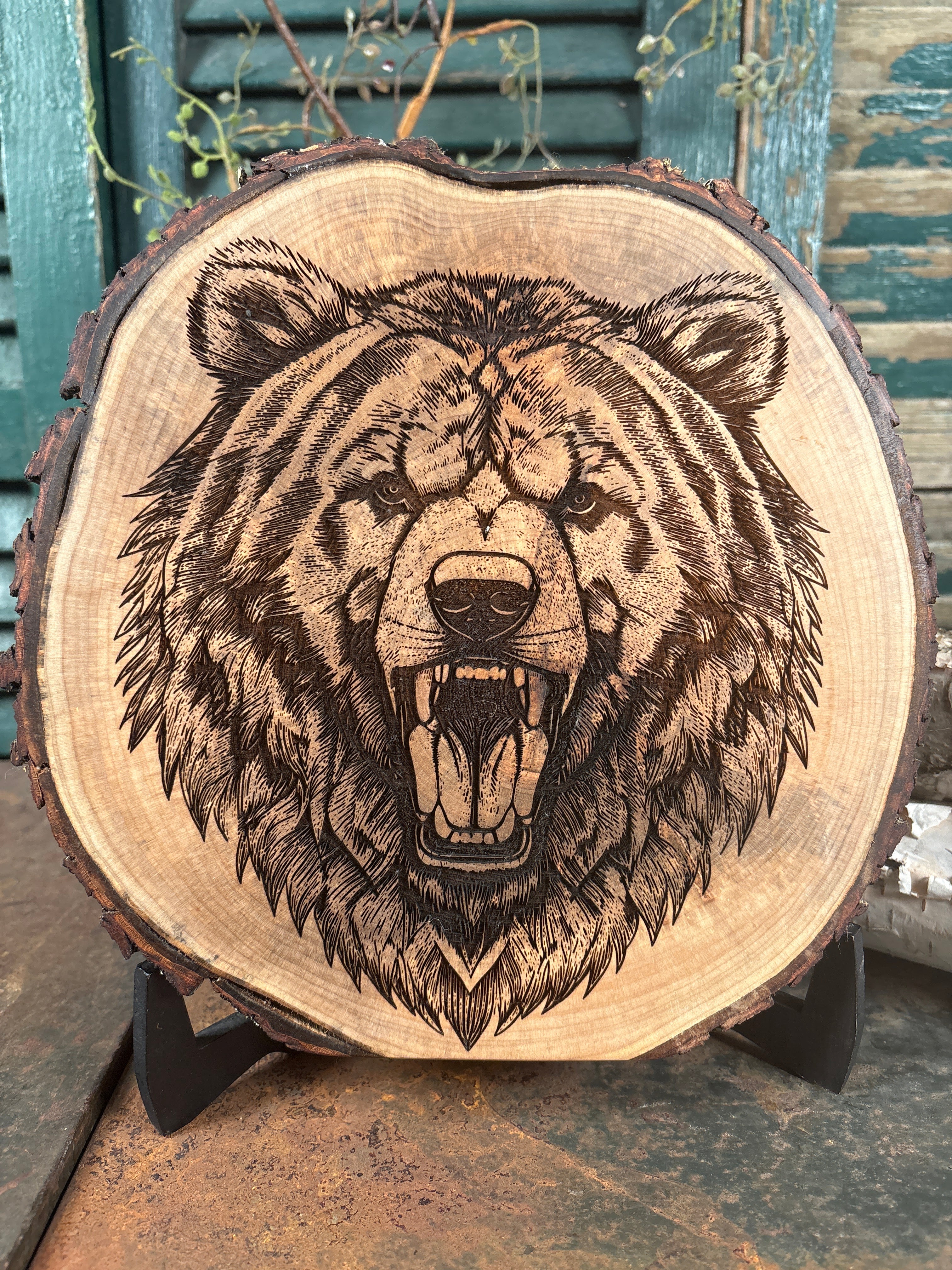 Bear Head on Maple