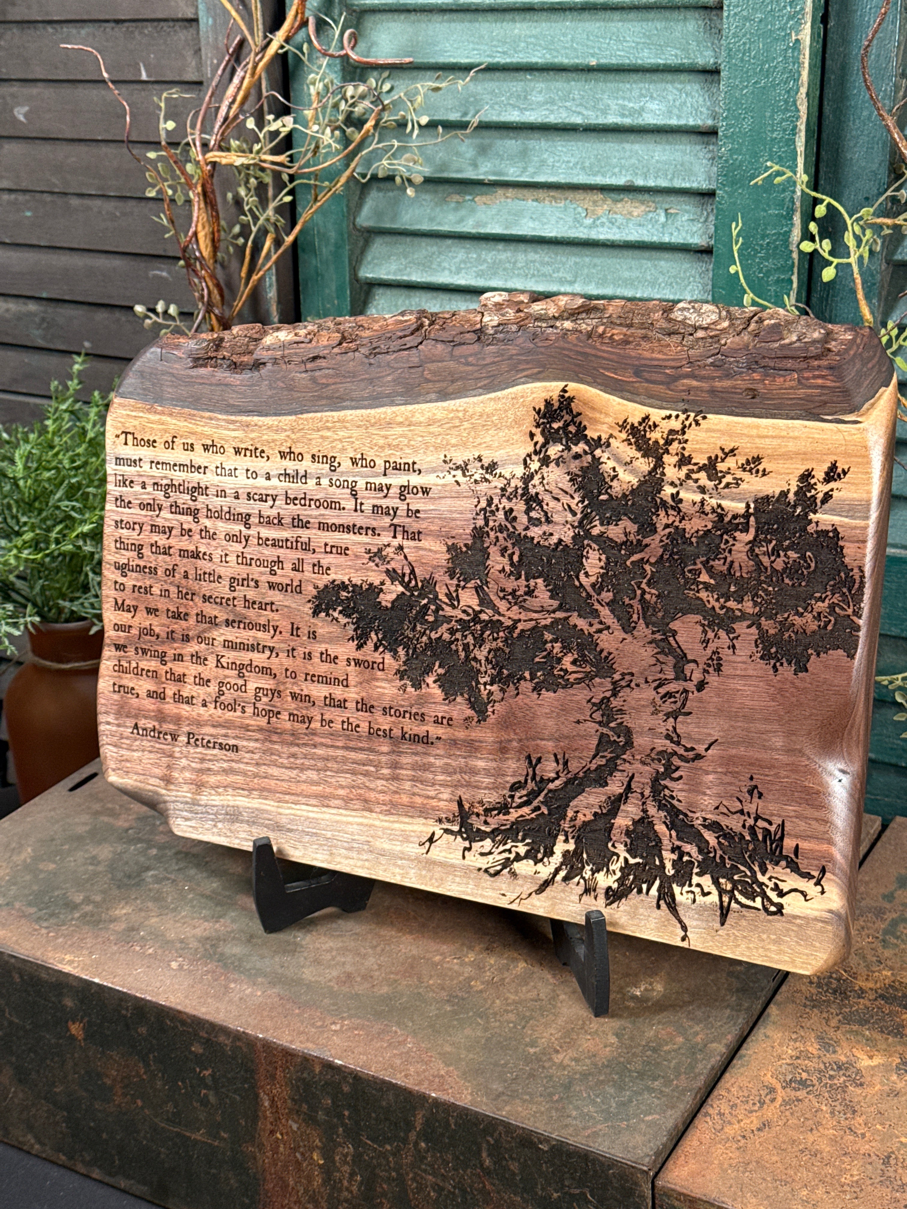 Hold Back the Monsters on Black Walnut