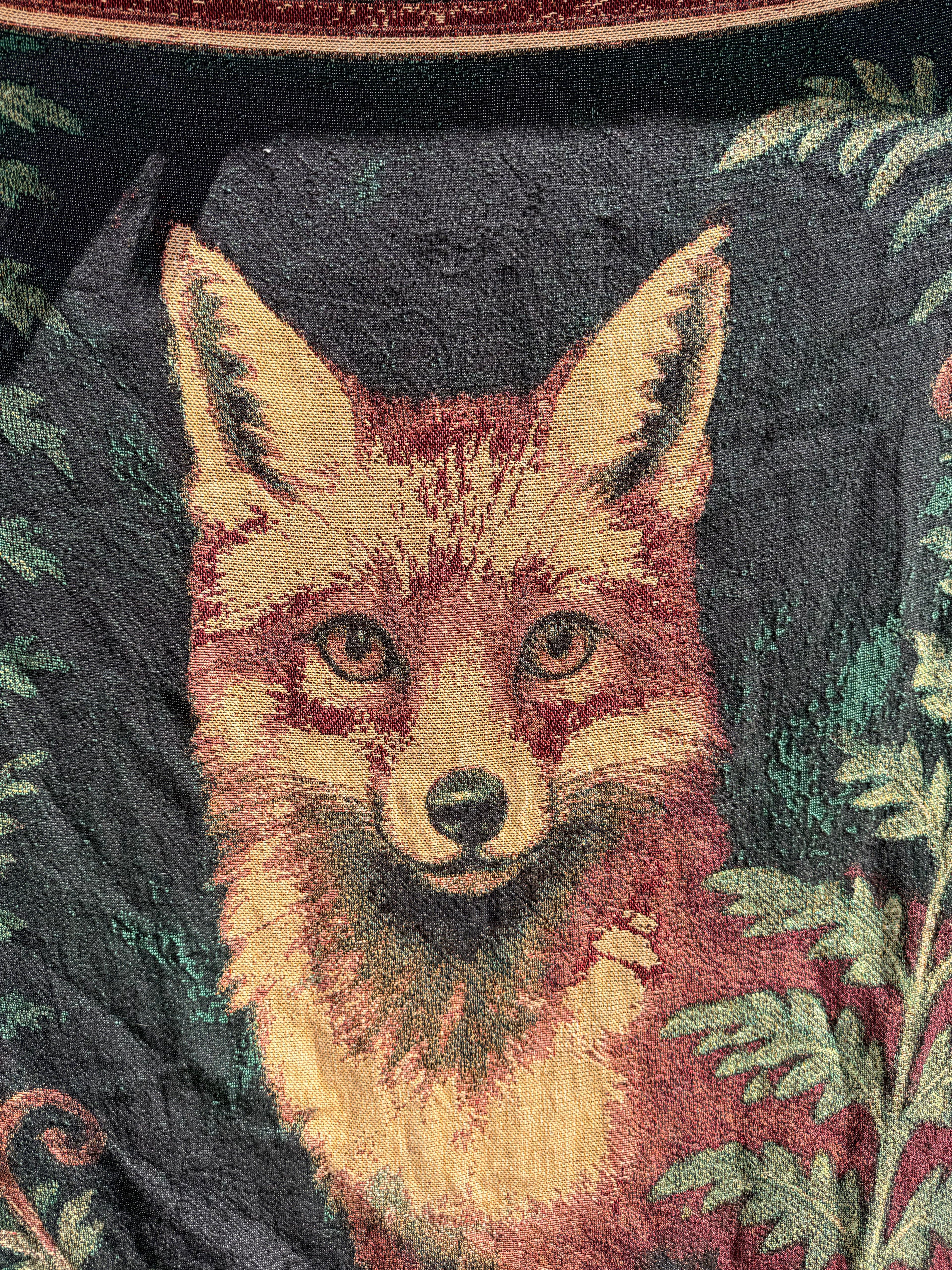 Fox in the Fern - Woven Blanket / Tapestry