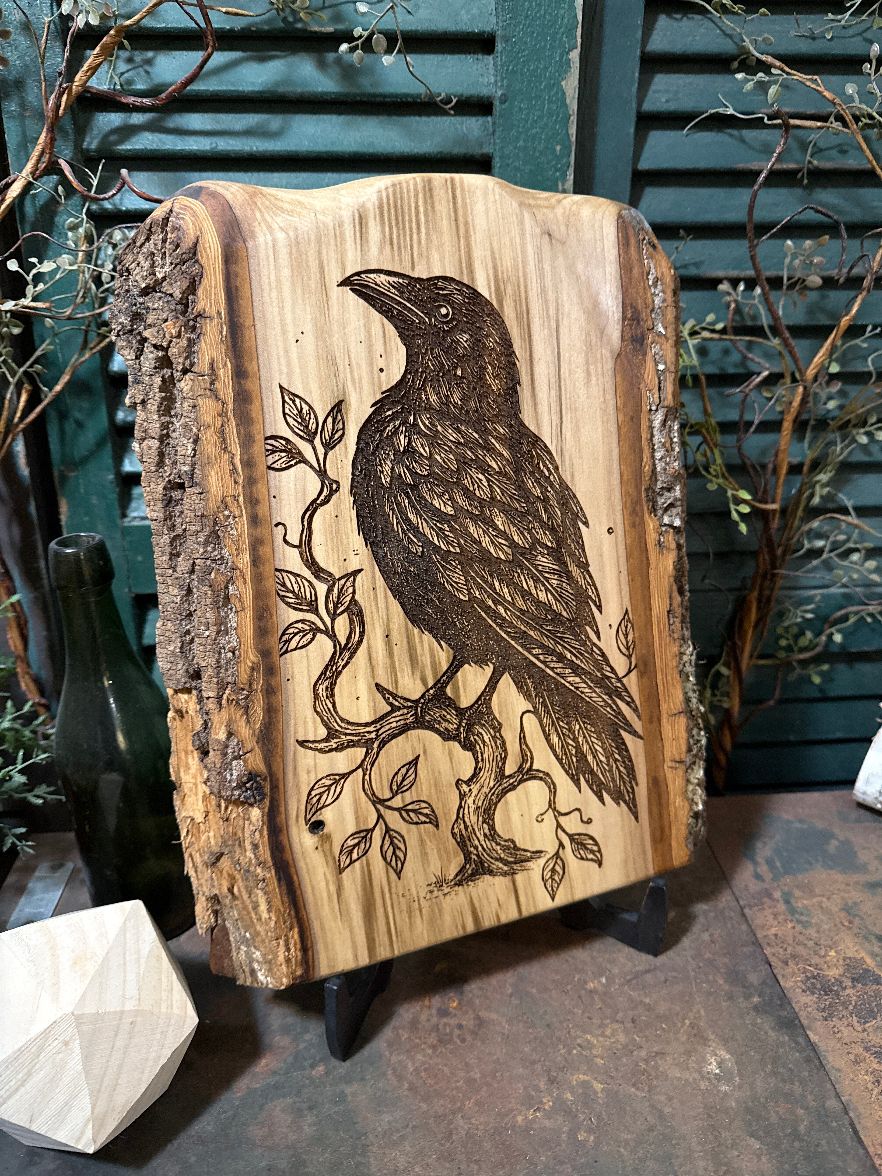 Ancient Raven on Poplar