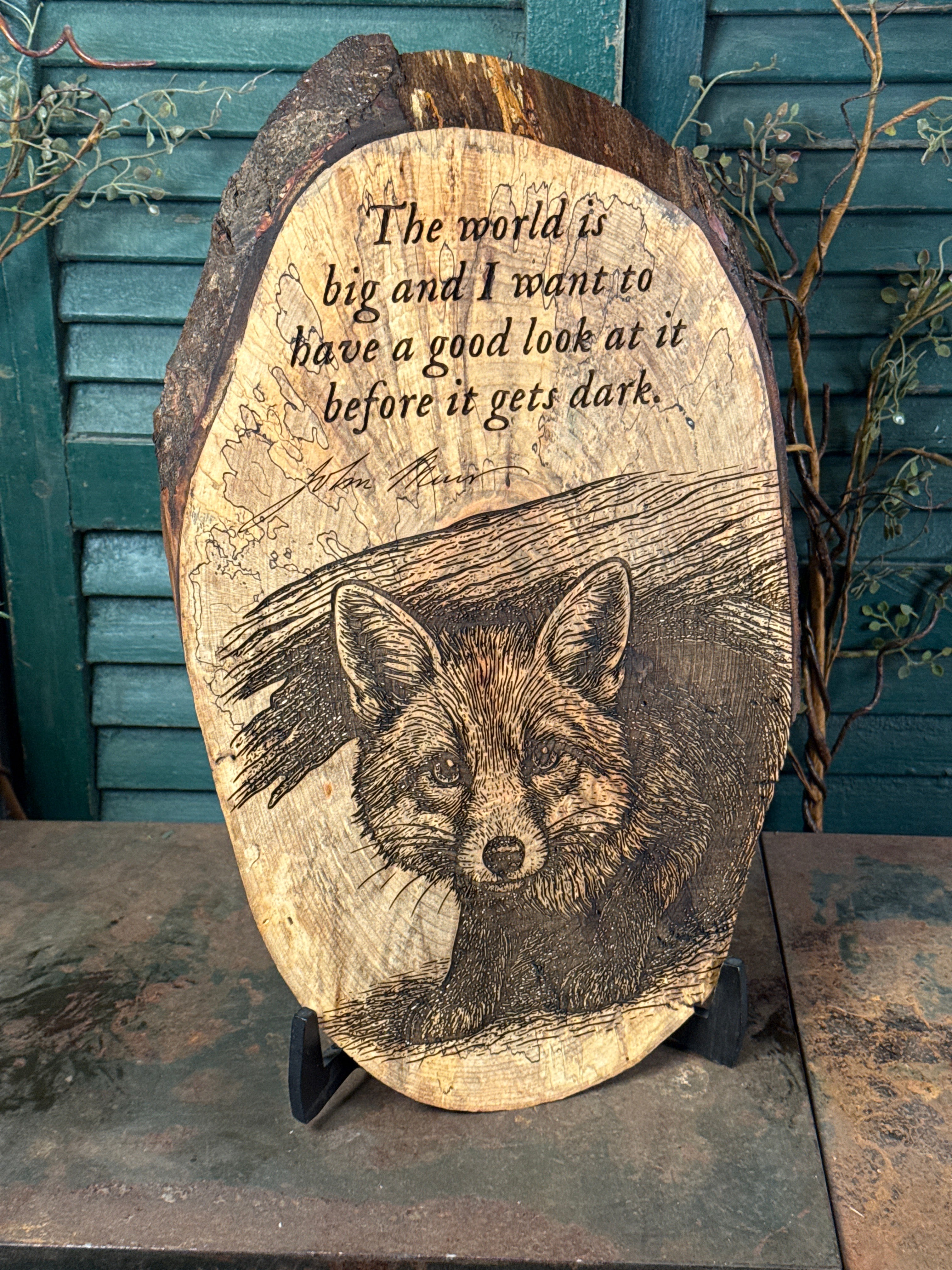 Before it Gets Dark - John Muir on Spalted Maple