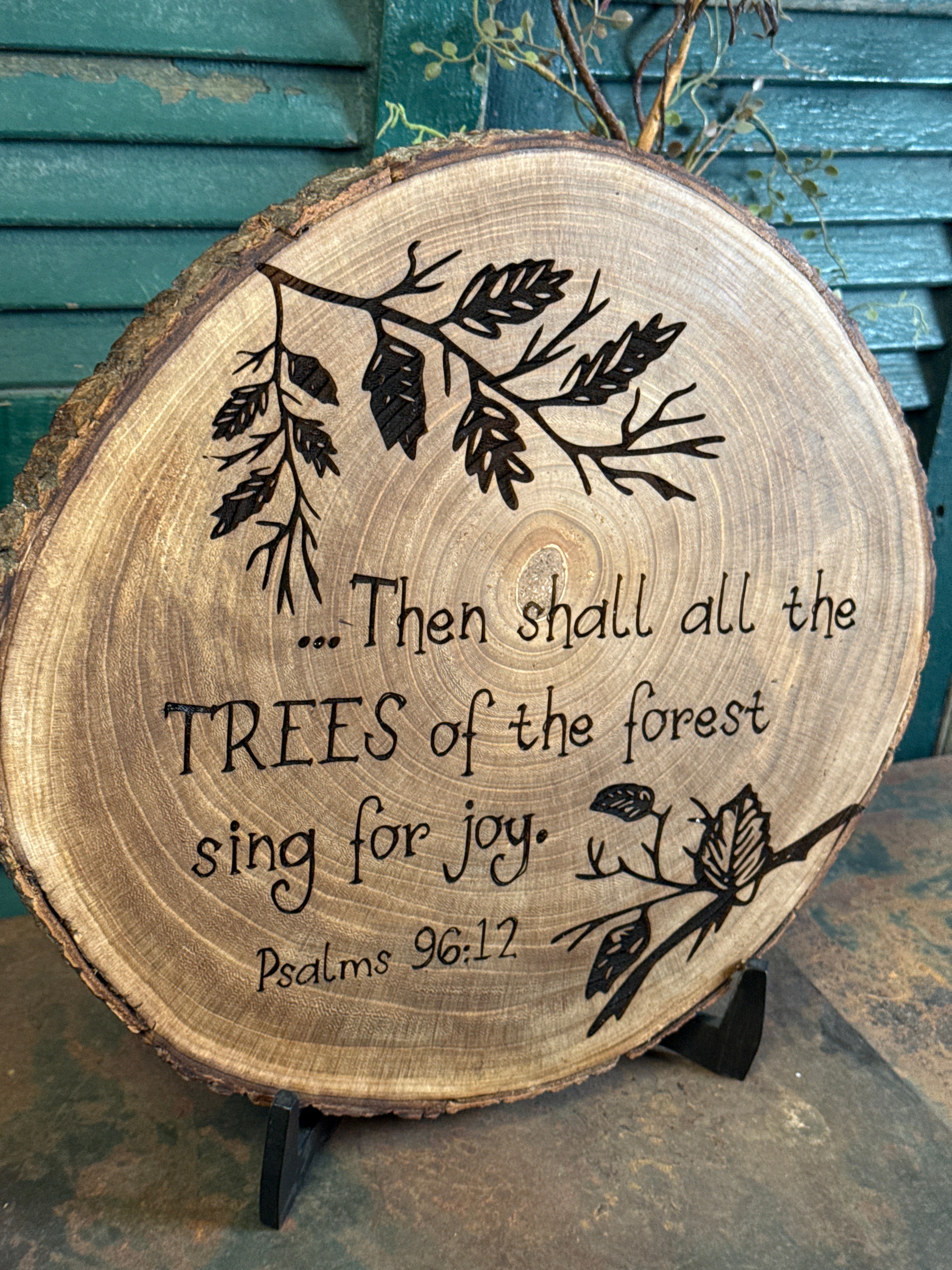 The Forest Sings for Joy - Psalms 96:12 on Balsa