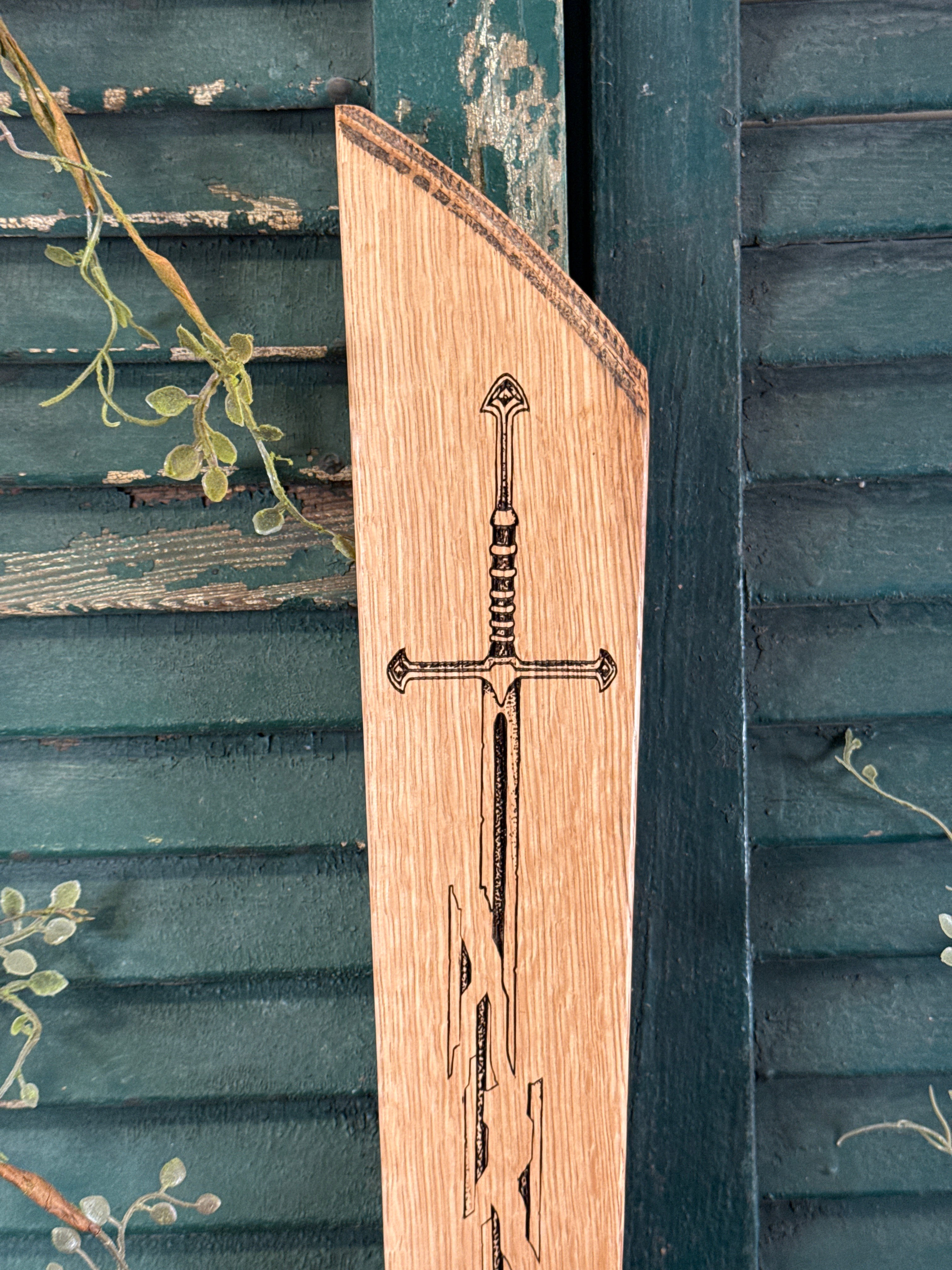 Blade that was Broken on Bourbon Barrel Oak