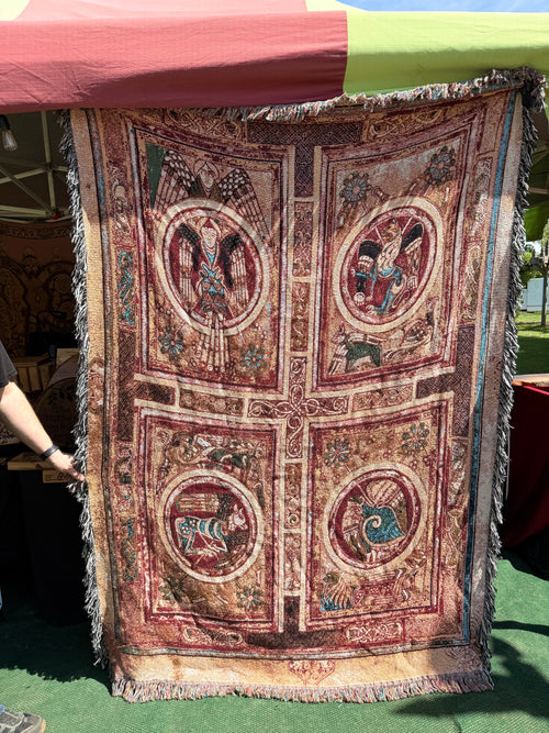 Book of Kells, 4 Evangelists - Woven Blanket / Tapestry