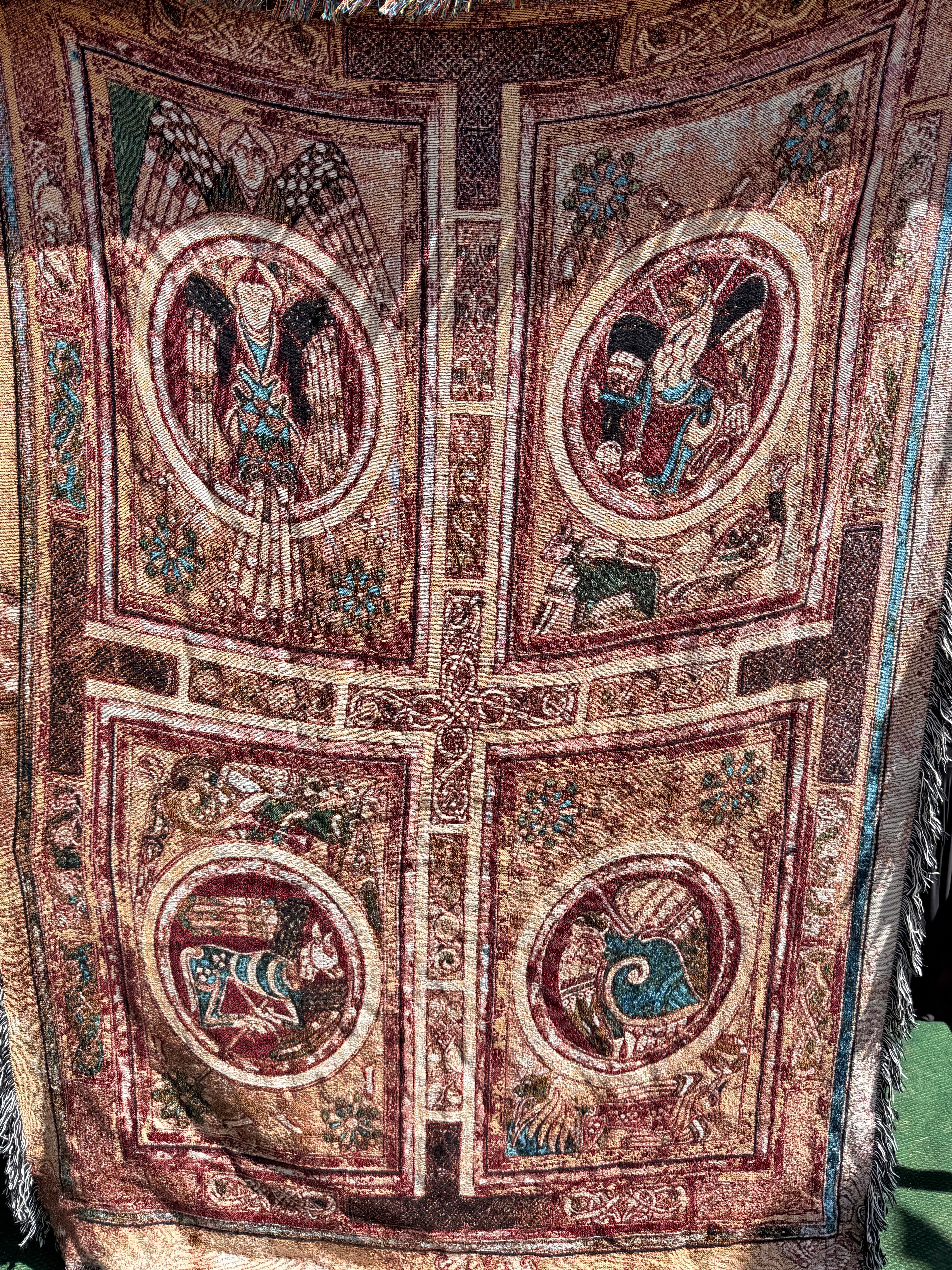 Book of Kells, 4 Evangelists - Woven Blanket / Tapestry