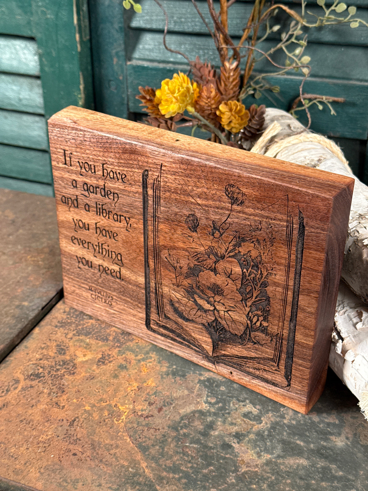 A Garden and A Library on Walnut