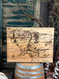 Middle Earth Map * on Spalted Maple