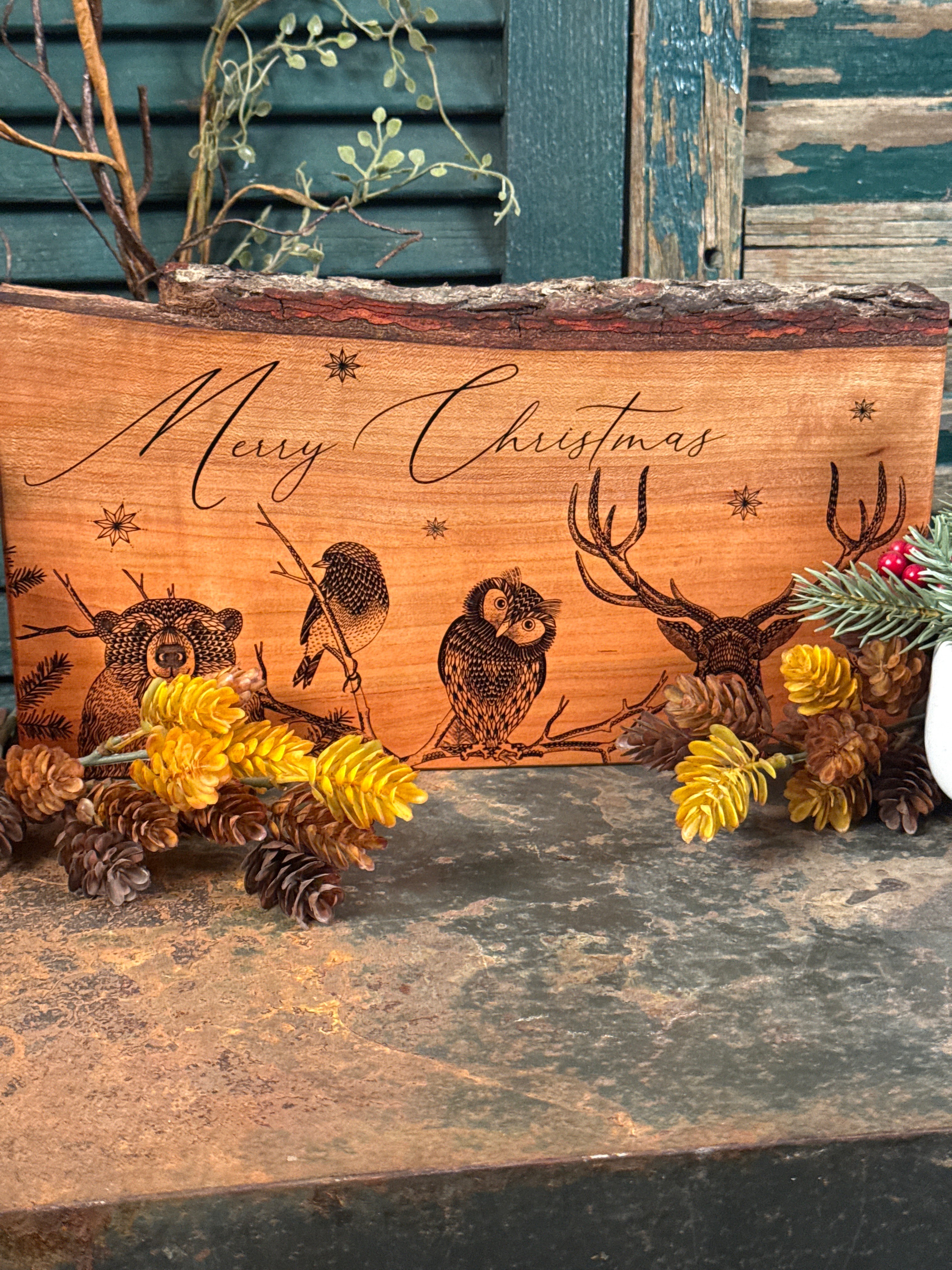 Merry Christmas Animals 5 on Cherry