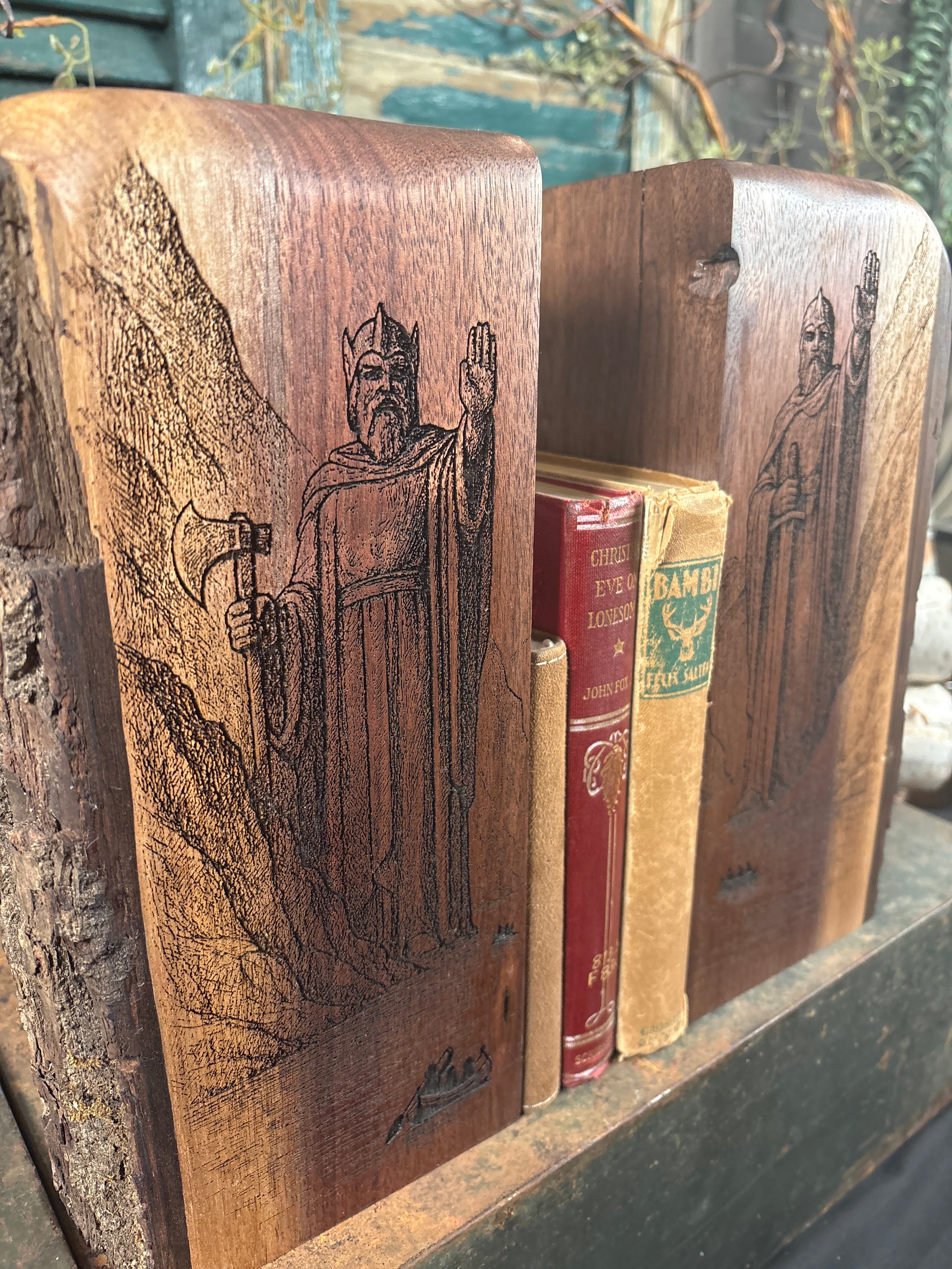 Kings of Old / Bookends on Black Walnut