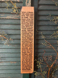 Shema - Deuteronomy 6:4-9 (ESV) on Bourbon Barrel Oak