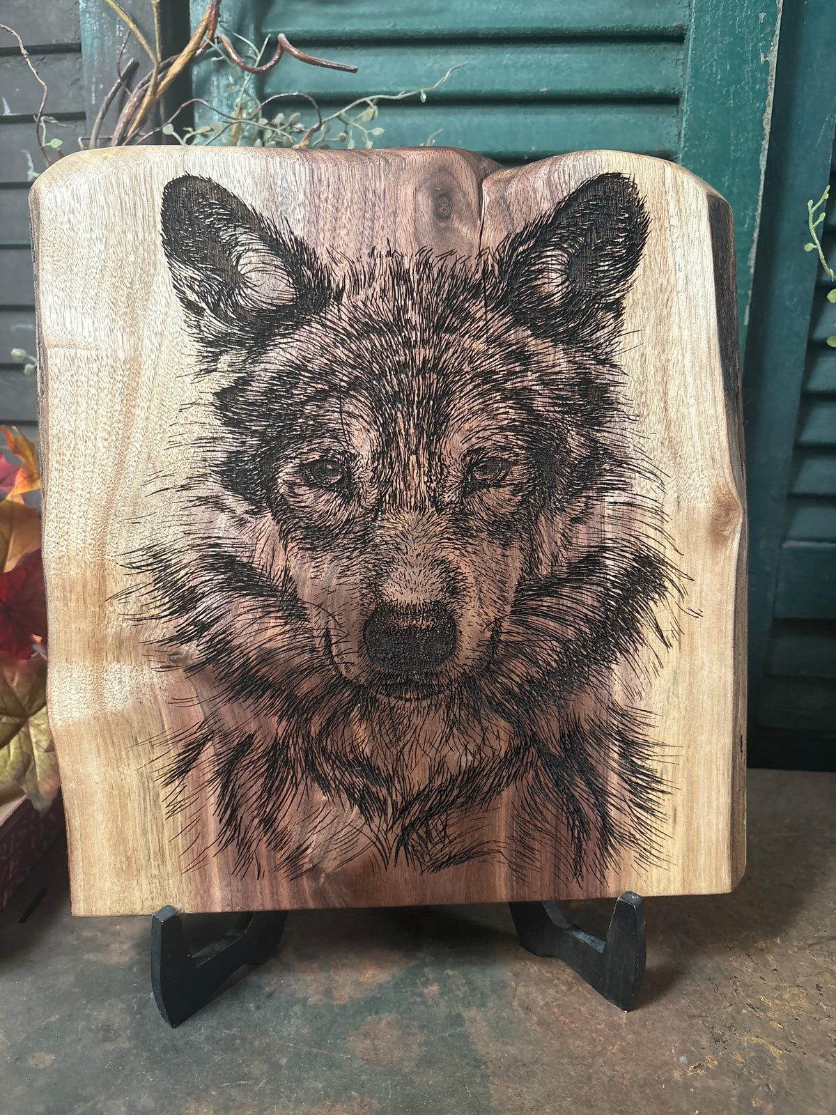 Timber Wolf on Walnut