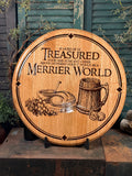 Merrier World - Barrel Head on Bourbon Barrel Oak