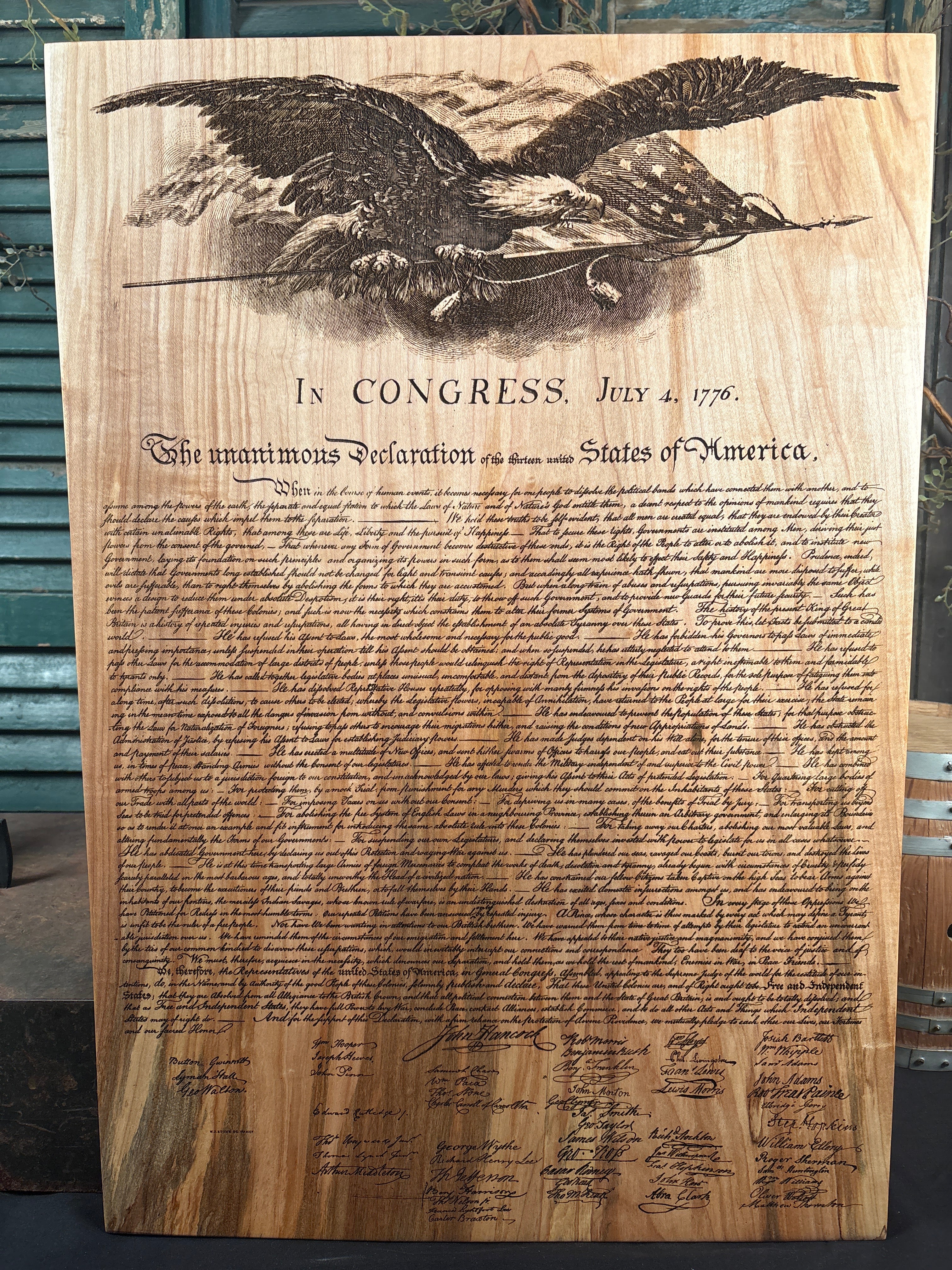 Declaration of Independence on Maple