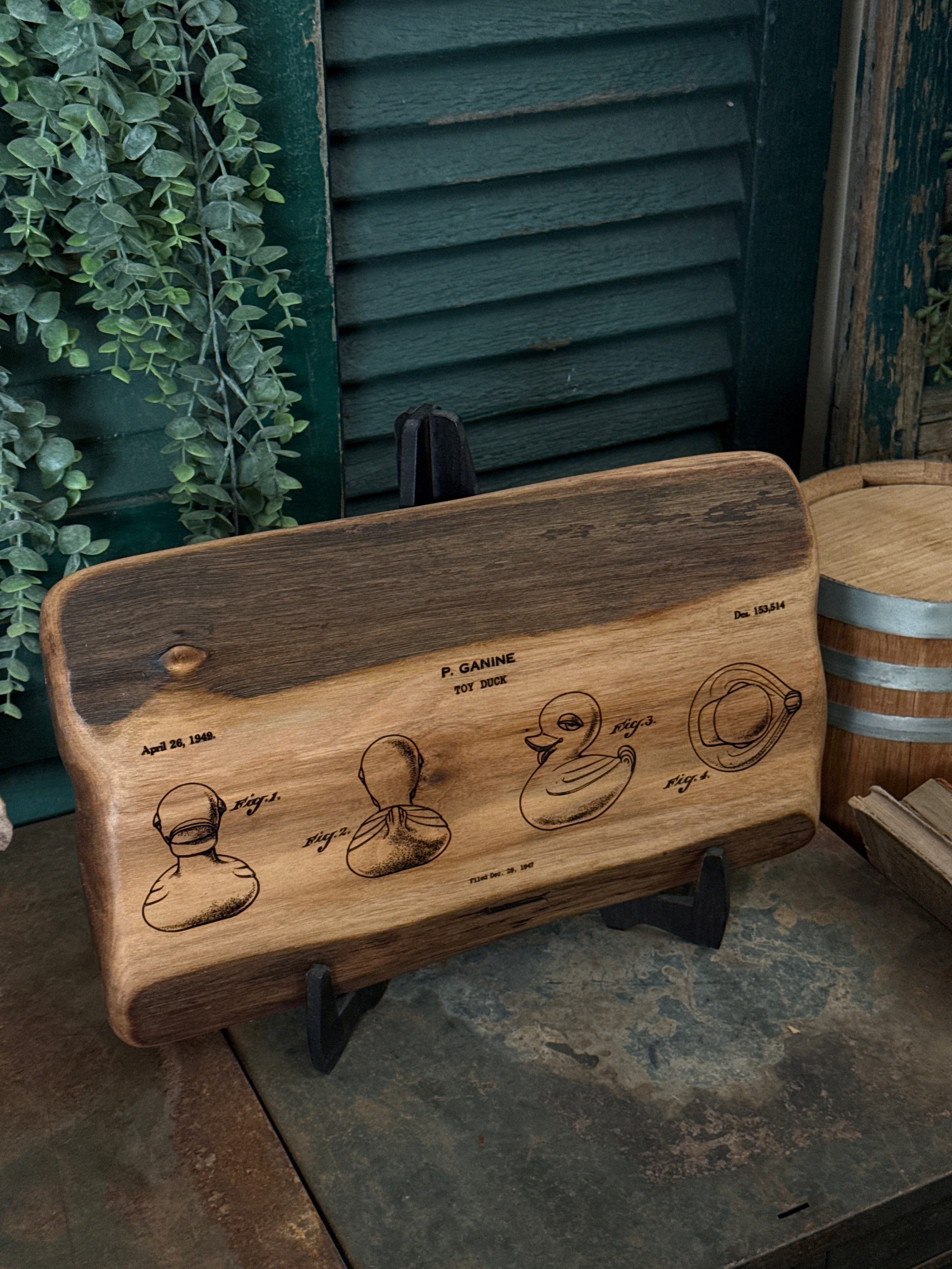 Rubber Duck Patent on Walnut