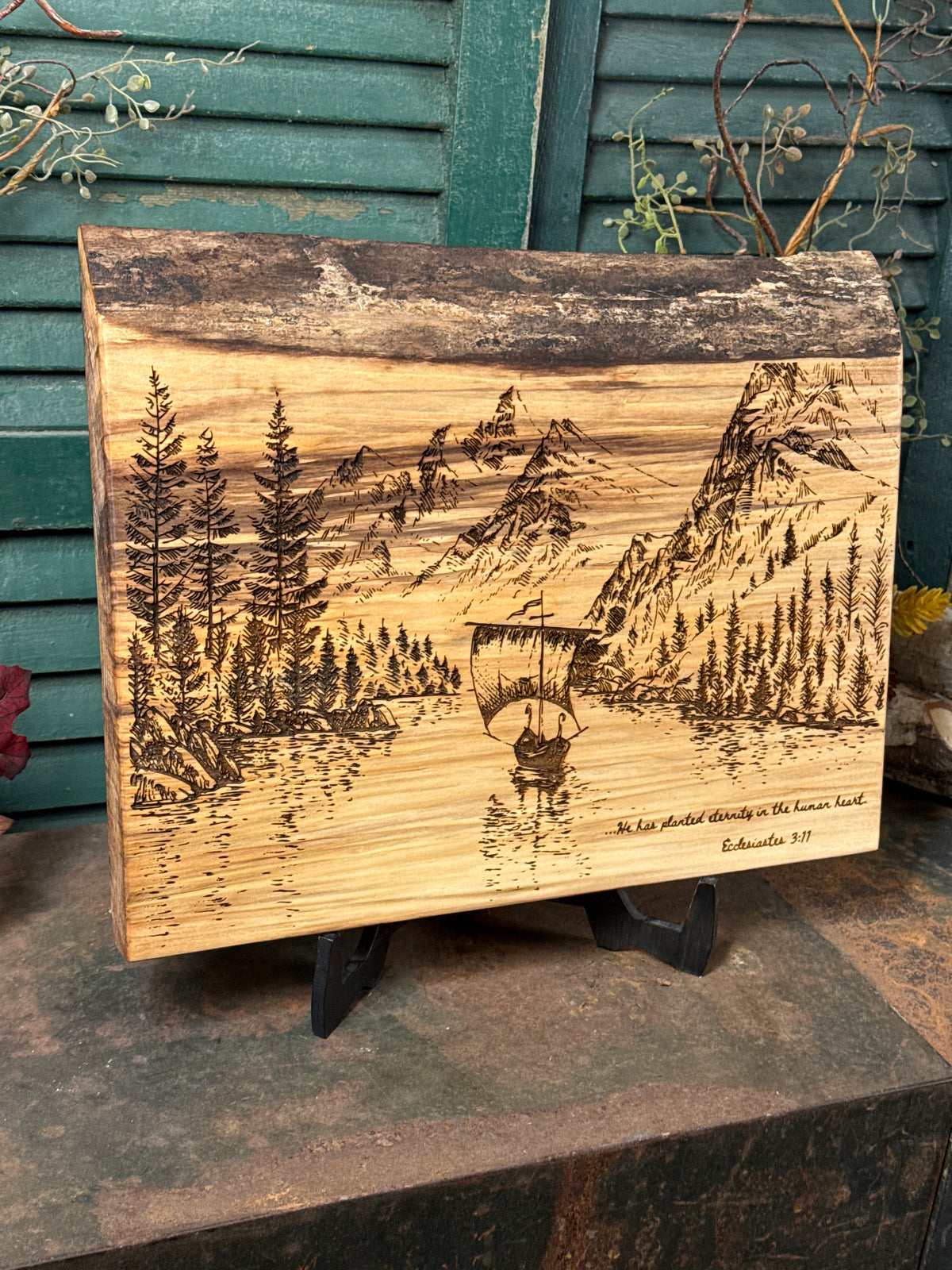 Eternity / Ecclesiastes 3:11 on Spalted Maple