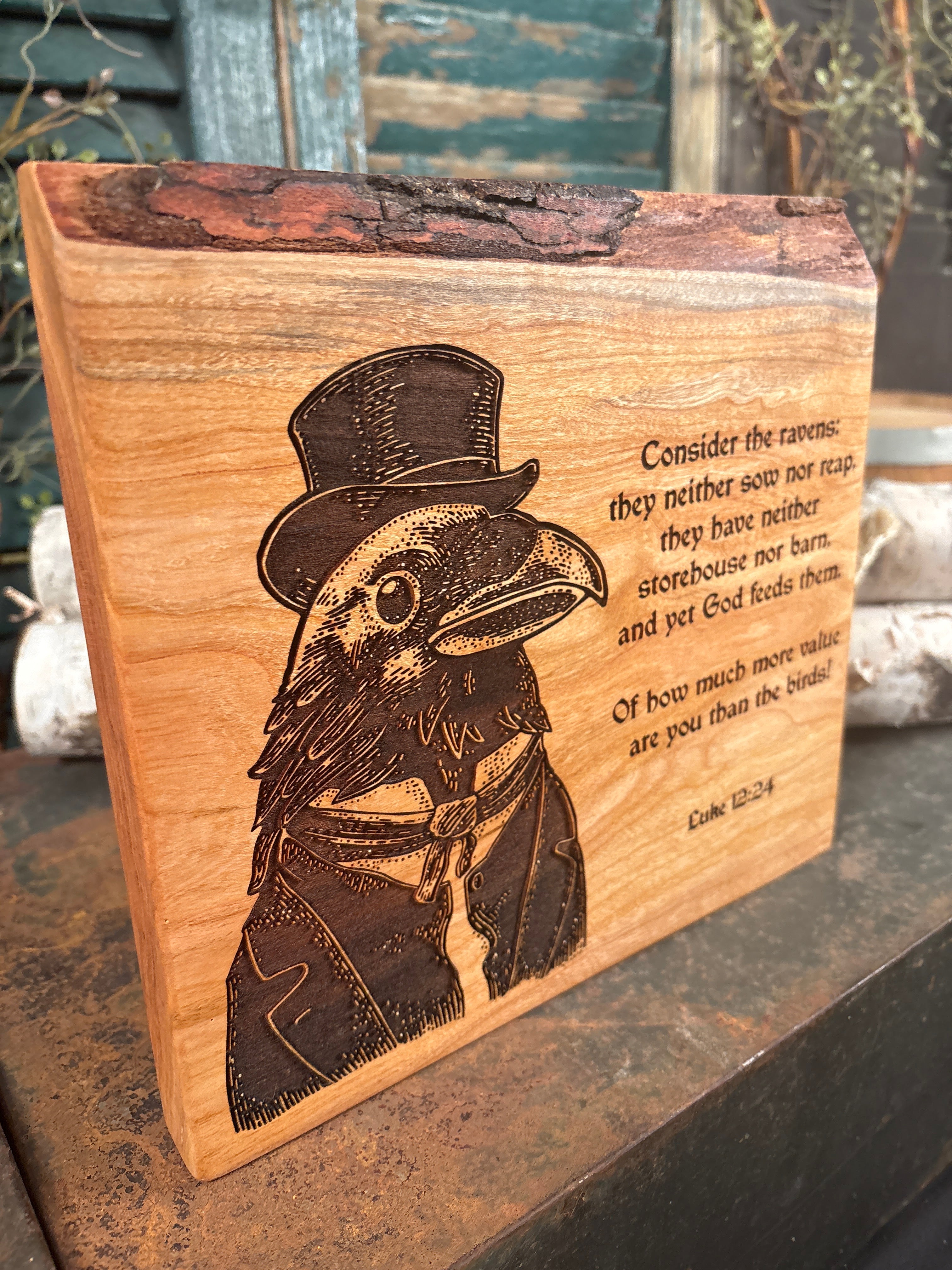 Consider the Ravens / Luke 12:24 on Cherry