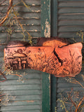 Mushroom Scene on Cherry Burl