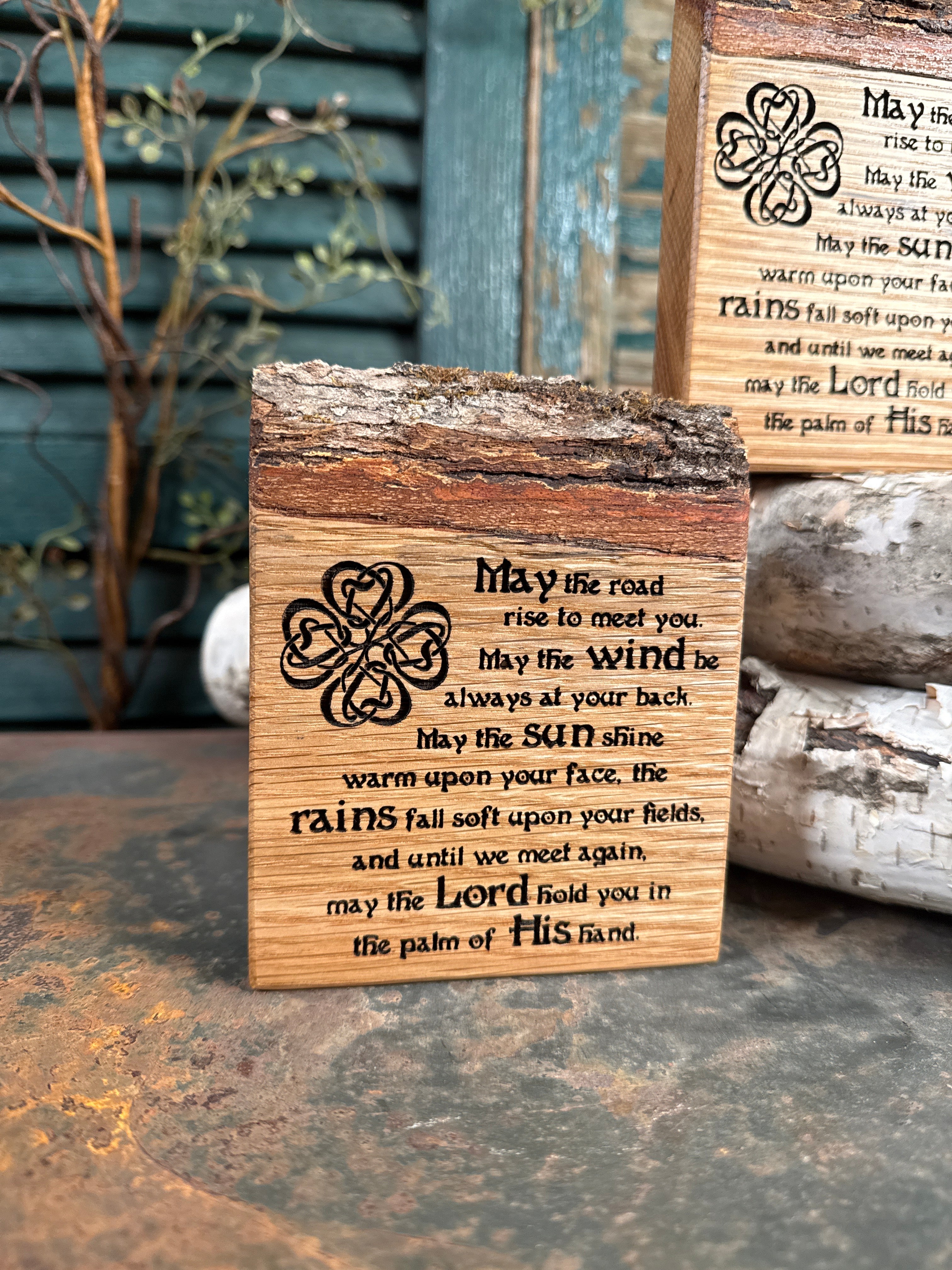 Irish Blessing on Oak