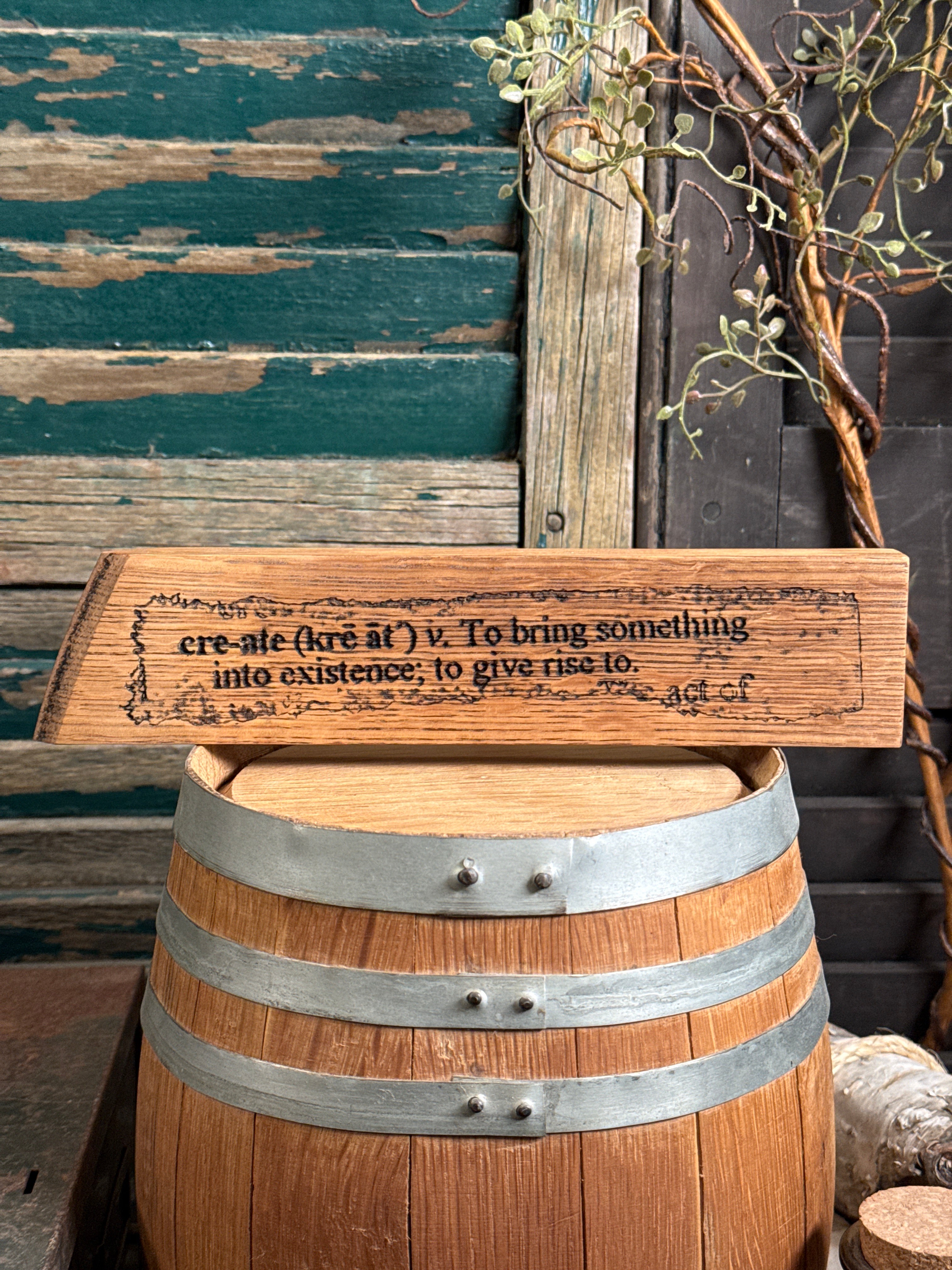 Create on Bourbon Barrel Oak