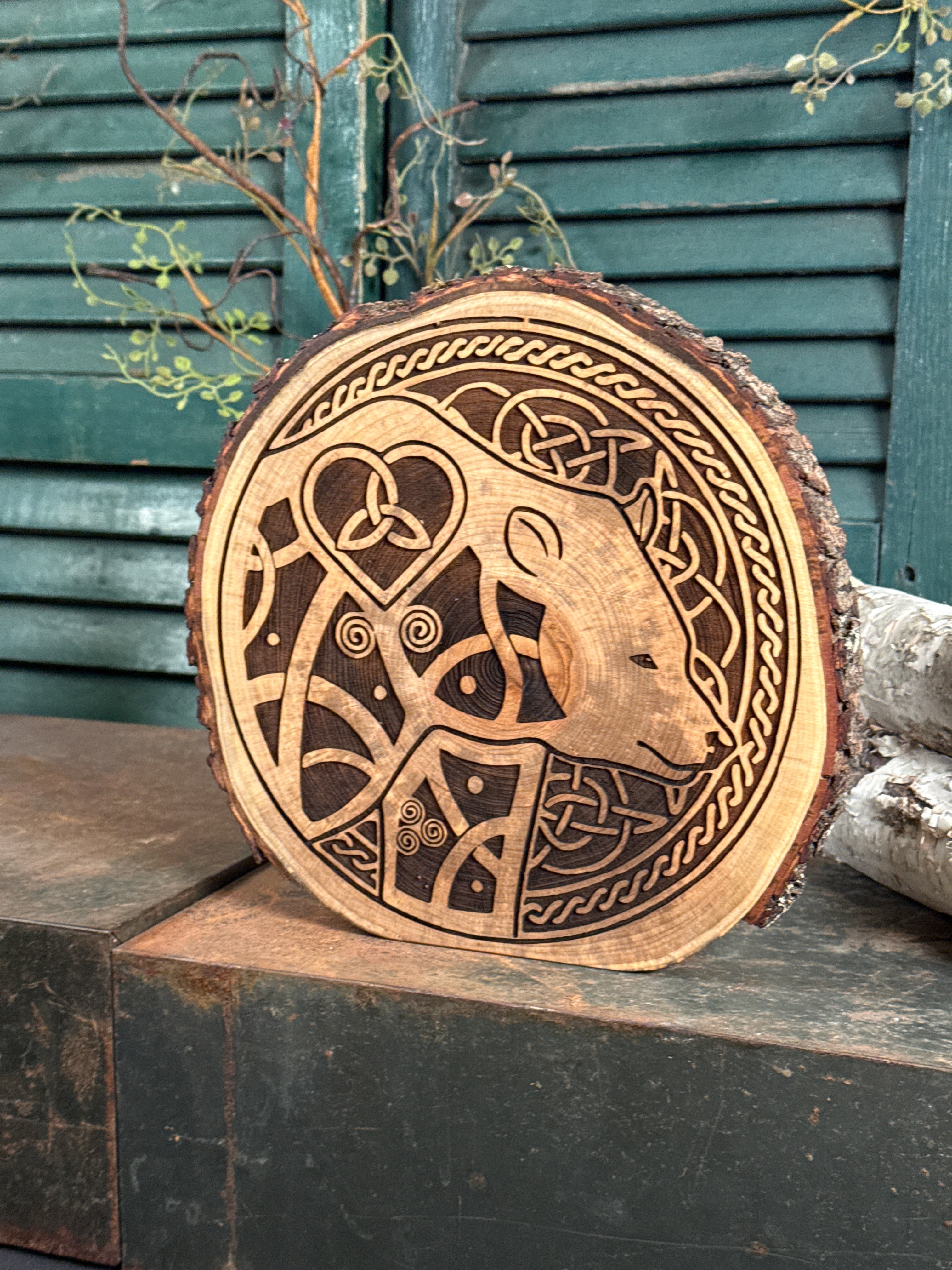 Celtic Heart Bear on Maple