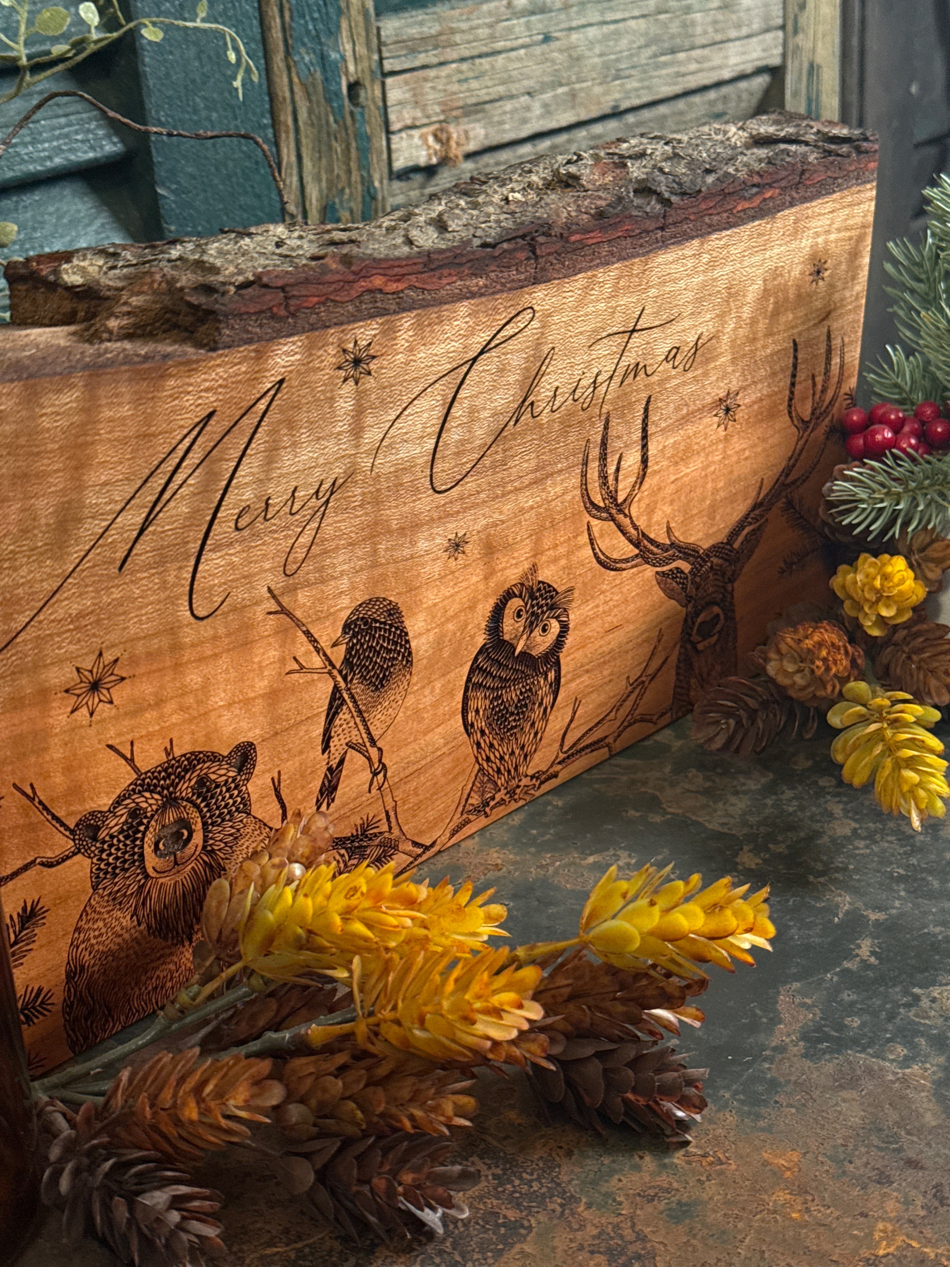 Merry Christmas Animals 5 on Cherry