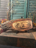 Fox in Fern on Pecan