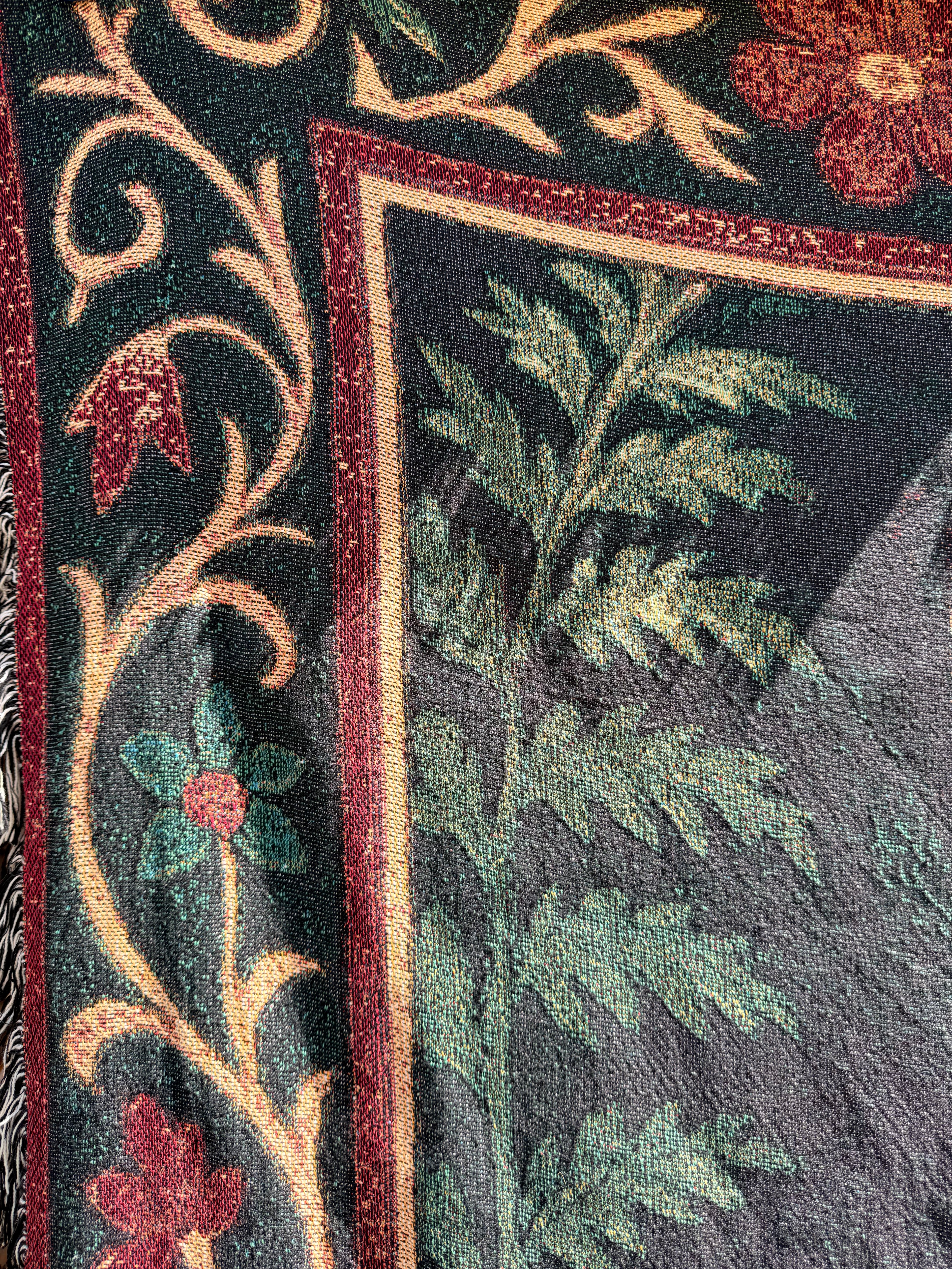 Fox in the Fern - Woven Blanket / Tapestry